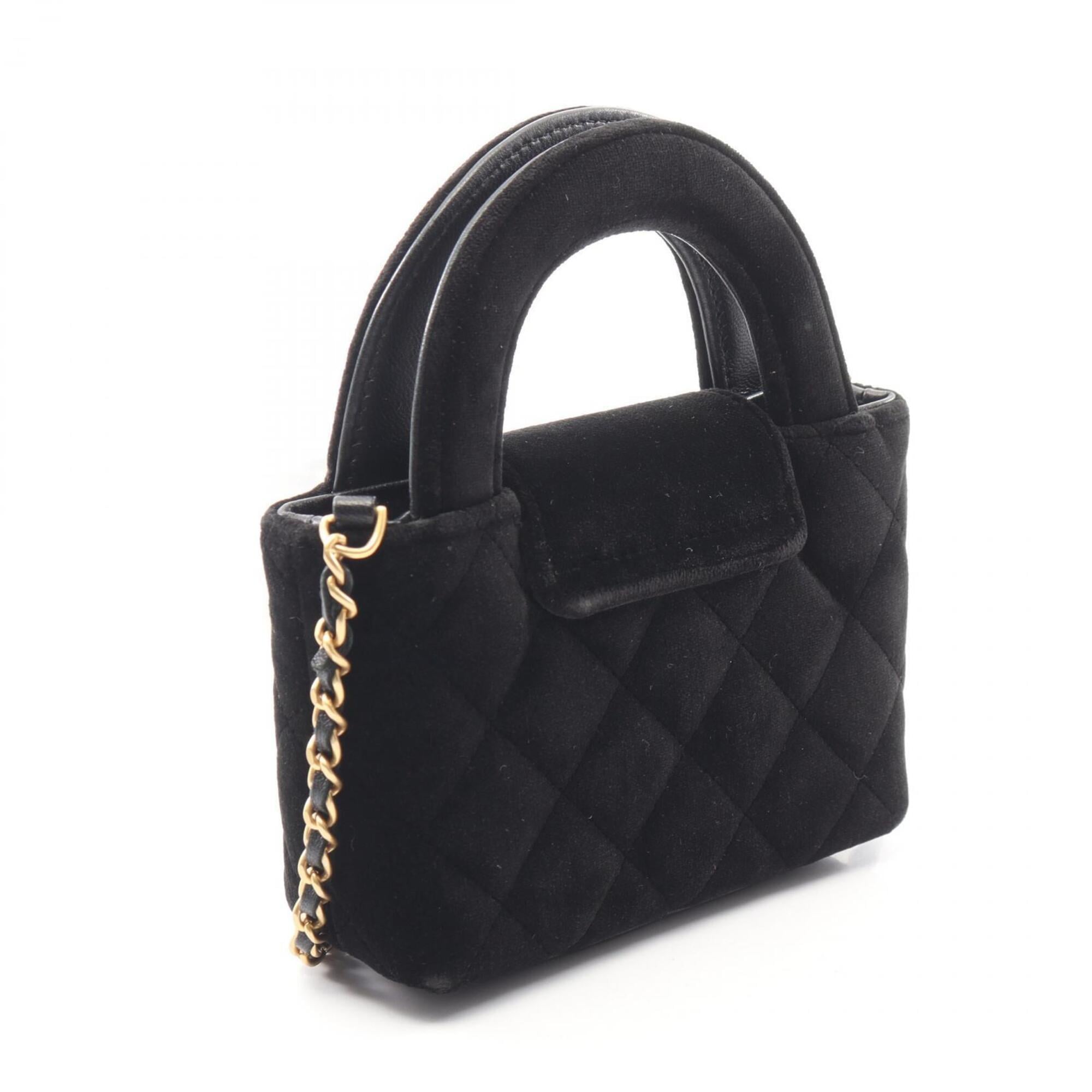 Chanel Black Fabric Handbag Shoulder Bag (Pre-Owned)