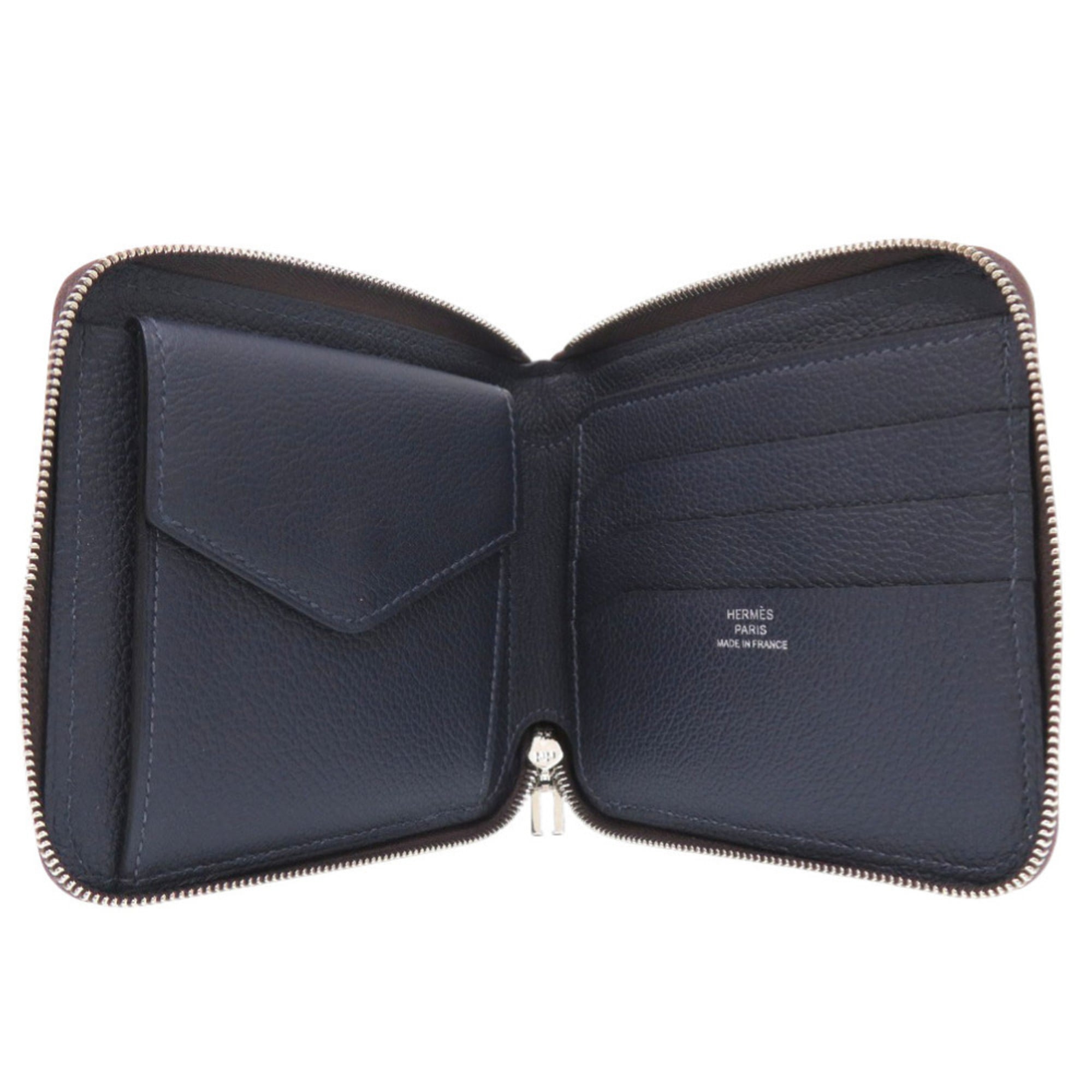 Hermes Blue Nuit Bordeaux Wallet (Bi-Fold) (Pre-Owned)