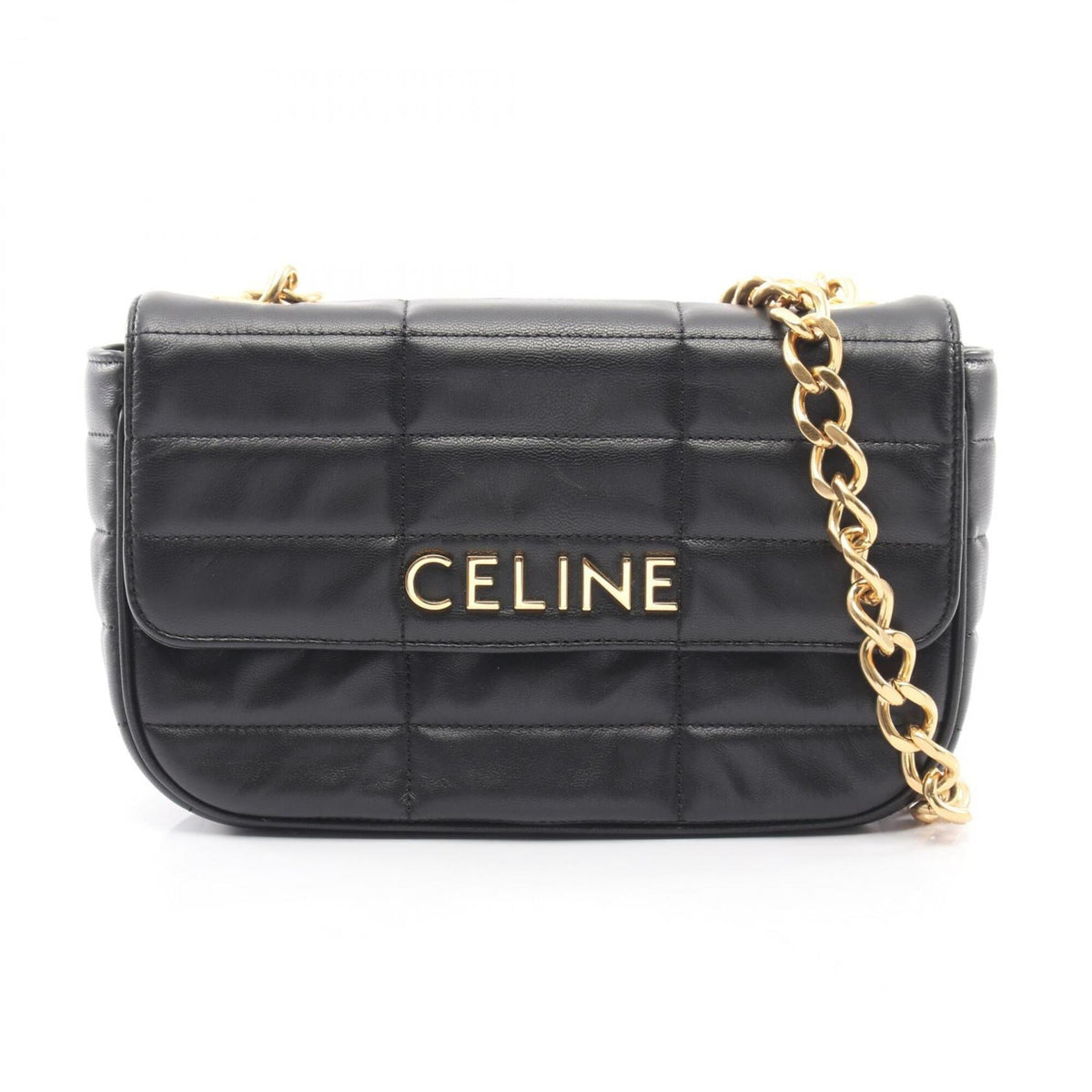 Celine Black Leather Handbag Shoulder Bag (Pre-Owned)