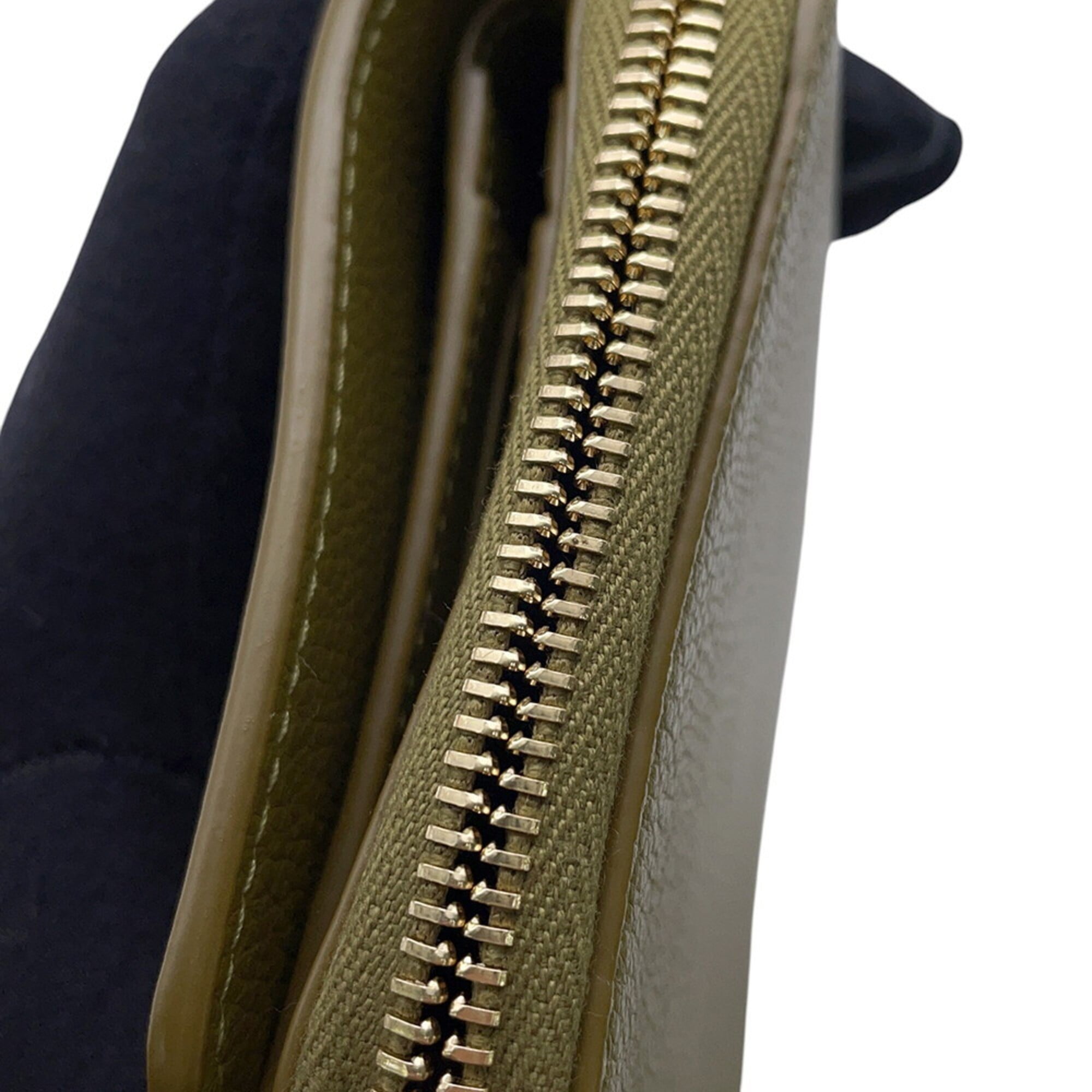 Yves Saint Laurent Green Leather Wallet (Bi-Fold) (Pre-Owned)