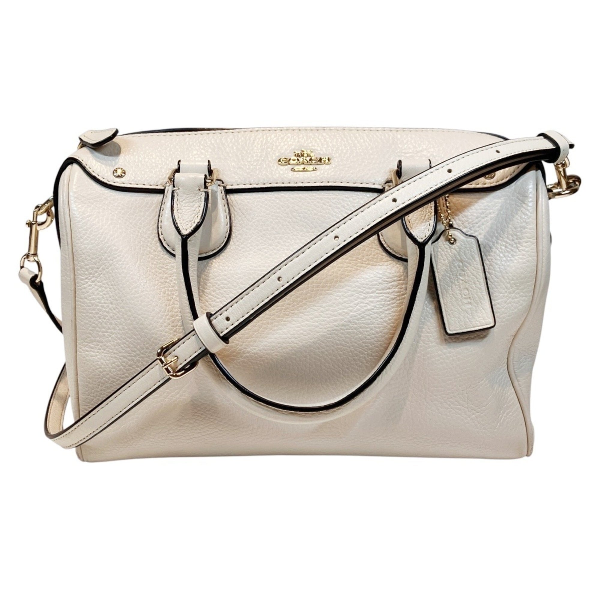Coach White Leather Handbag (Pre-Owned)