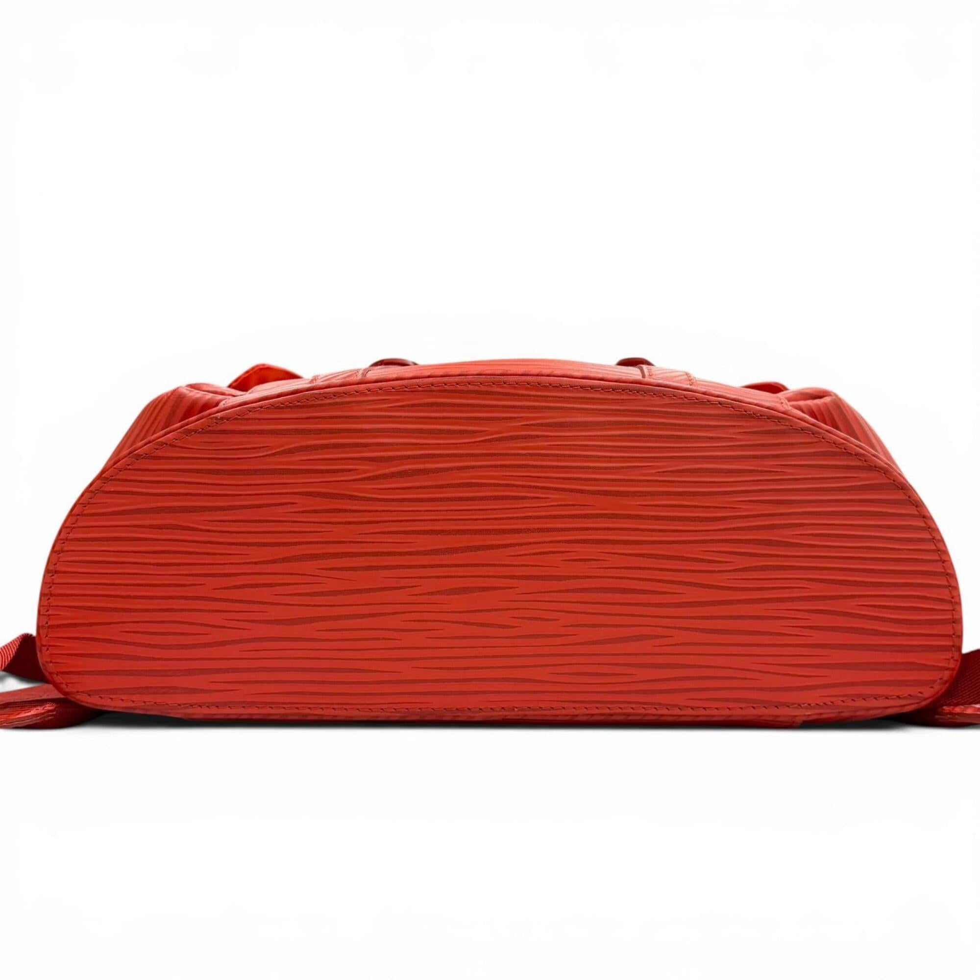 Louis Vuitton Red Color Epi Leather Backpack (Pre-Owned)