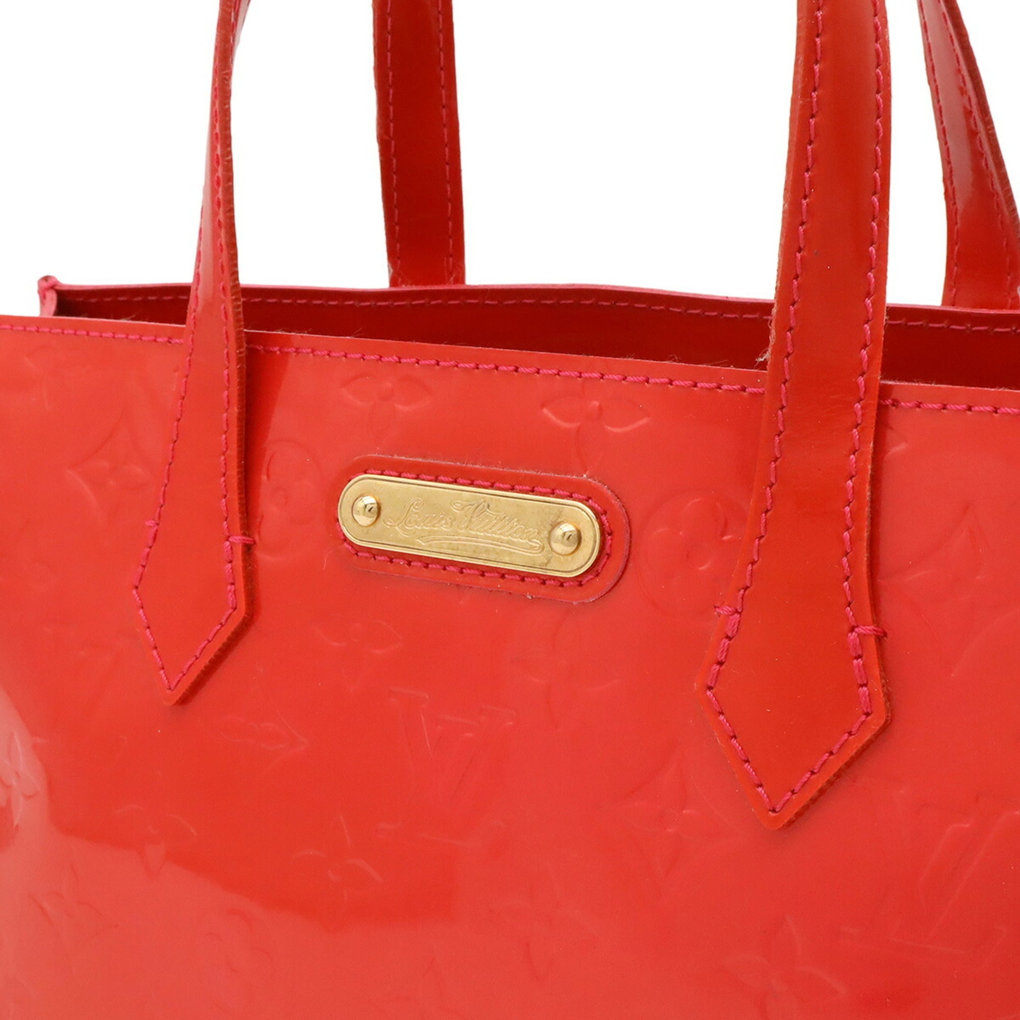 Louis Vuitton Rose Pop Monogram Vernis Handbag Tote Bag (Pre-Owned)