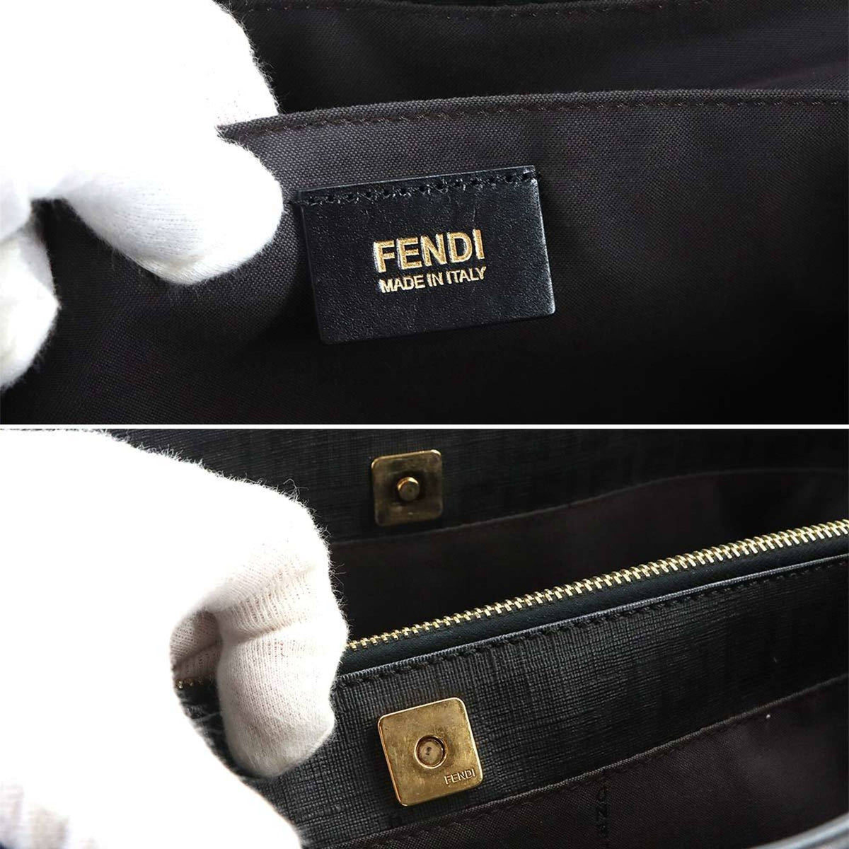 Fendi Black Pvc Leather Tote Bag (Pre-Owned)