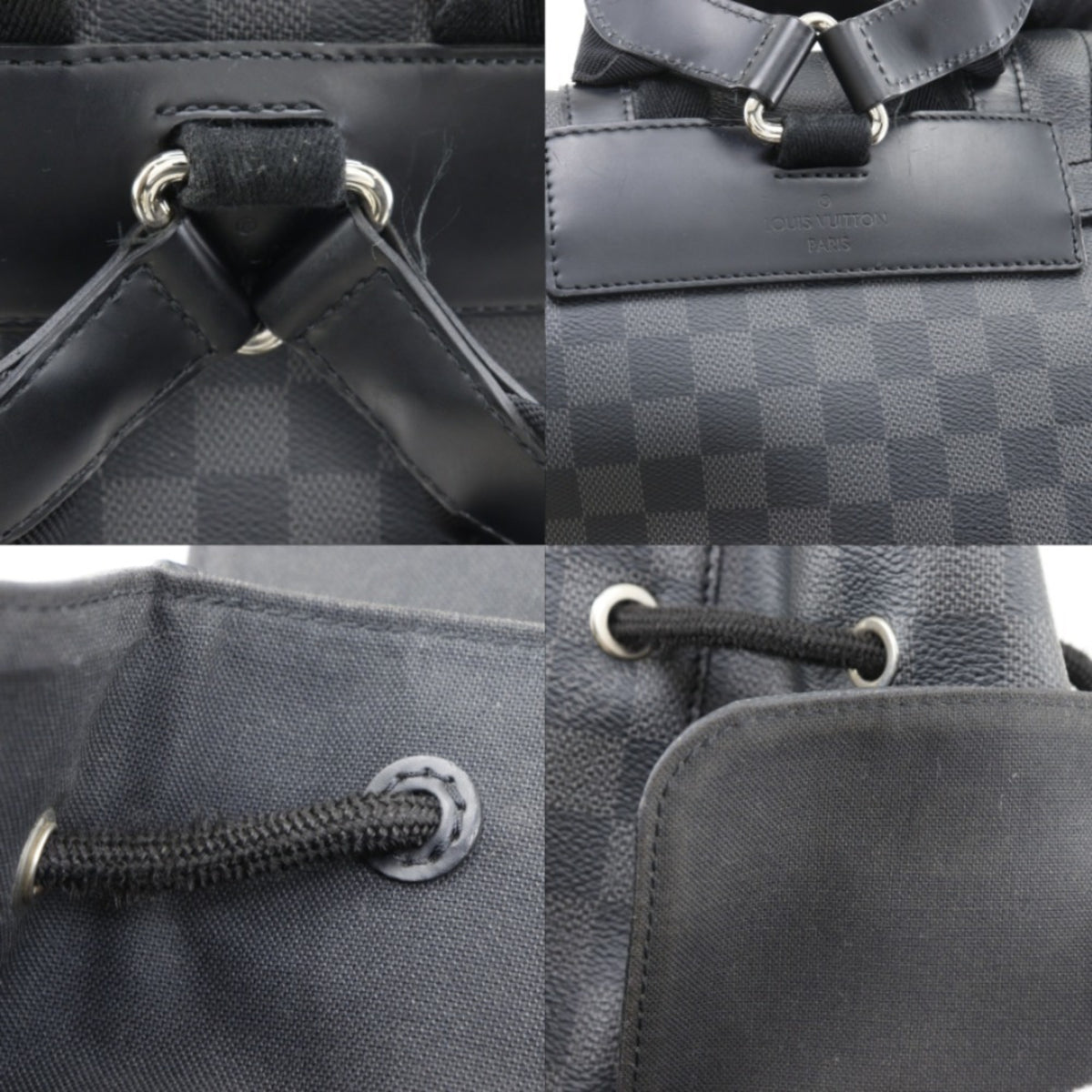Louis Vuitton Black Damier Graphite Canvas Backpack (Pre-Owned)
