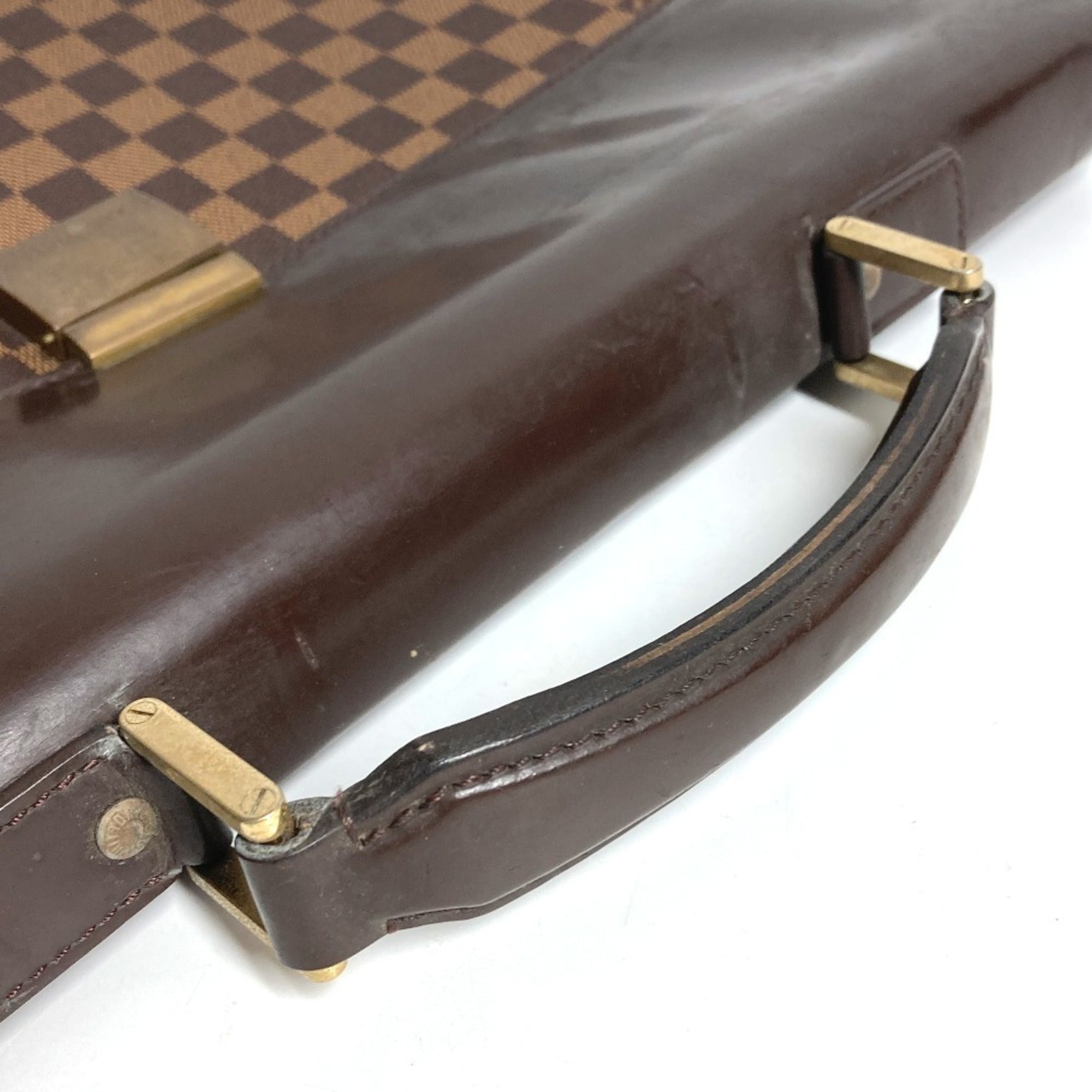Louis Vuitton Brown Ebene Damier Canvas Briefcase Handbag (Pre-Owned)