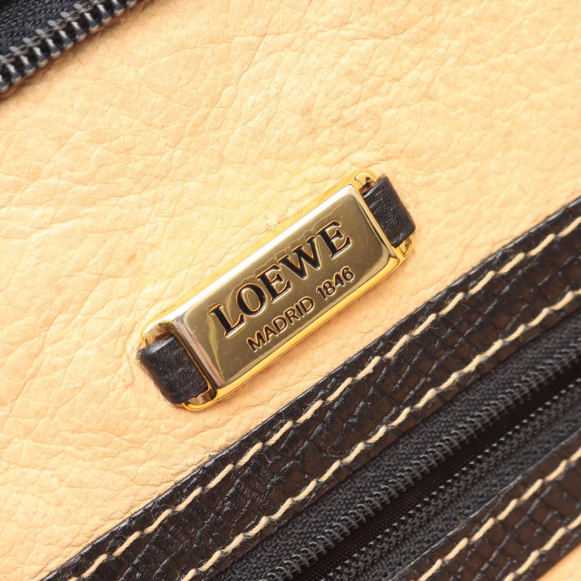 Loewe Black Leather Handbag Tote Bag (Pre-Owned)