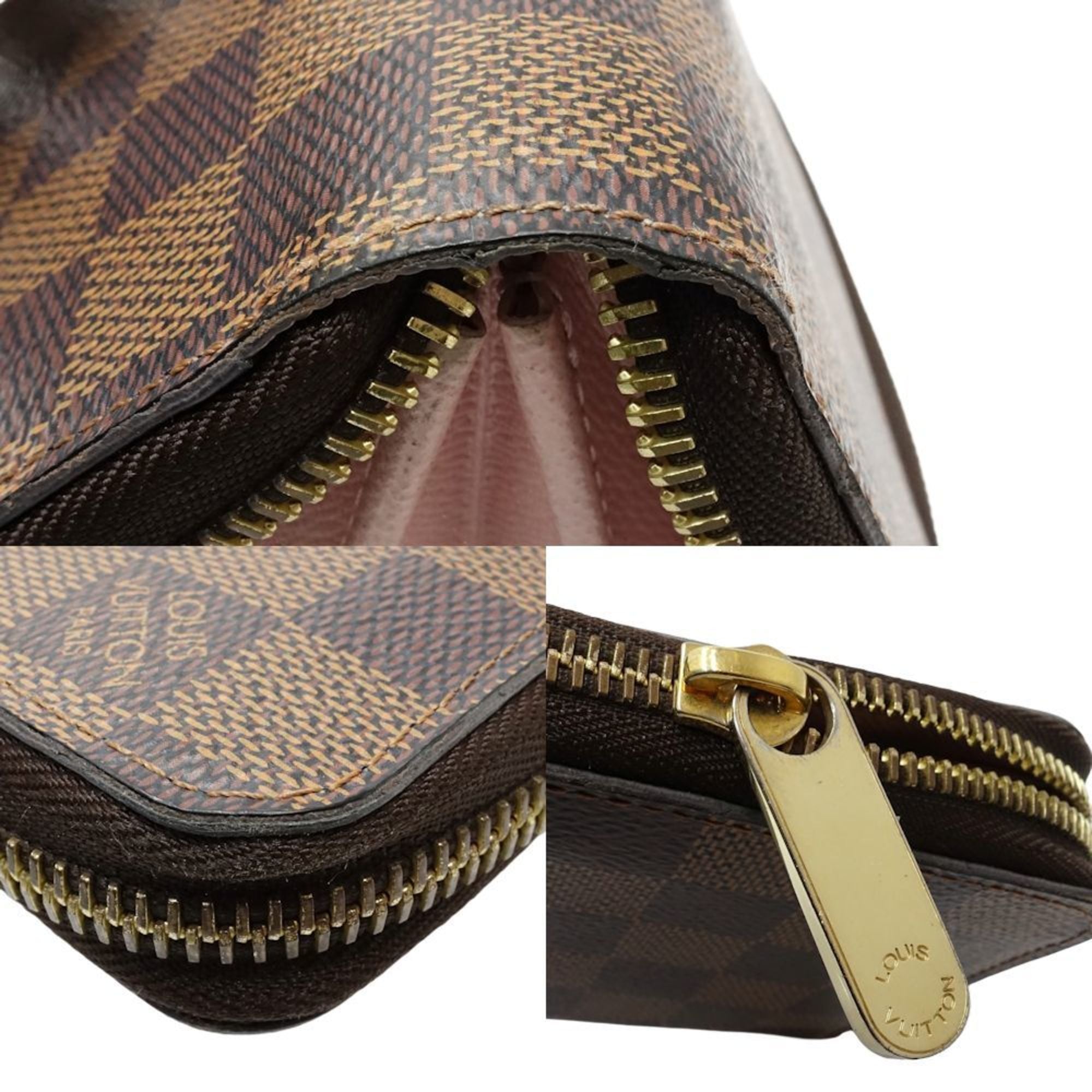 Louis Vuitton Ebene Rose Ballerine Canvas Long Wallet (Bi-Fold) (Pre-Owned)