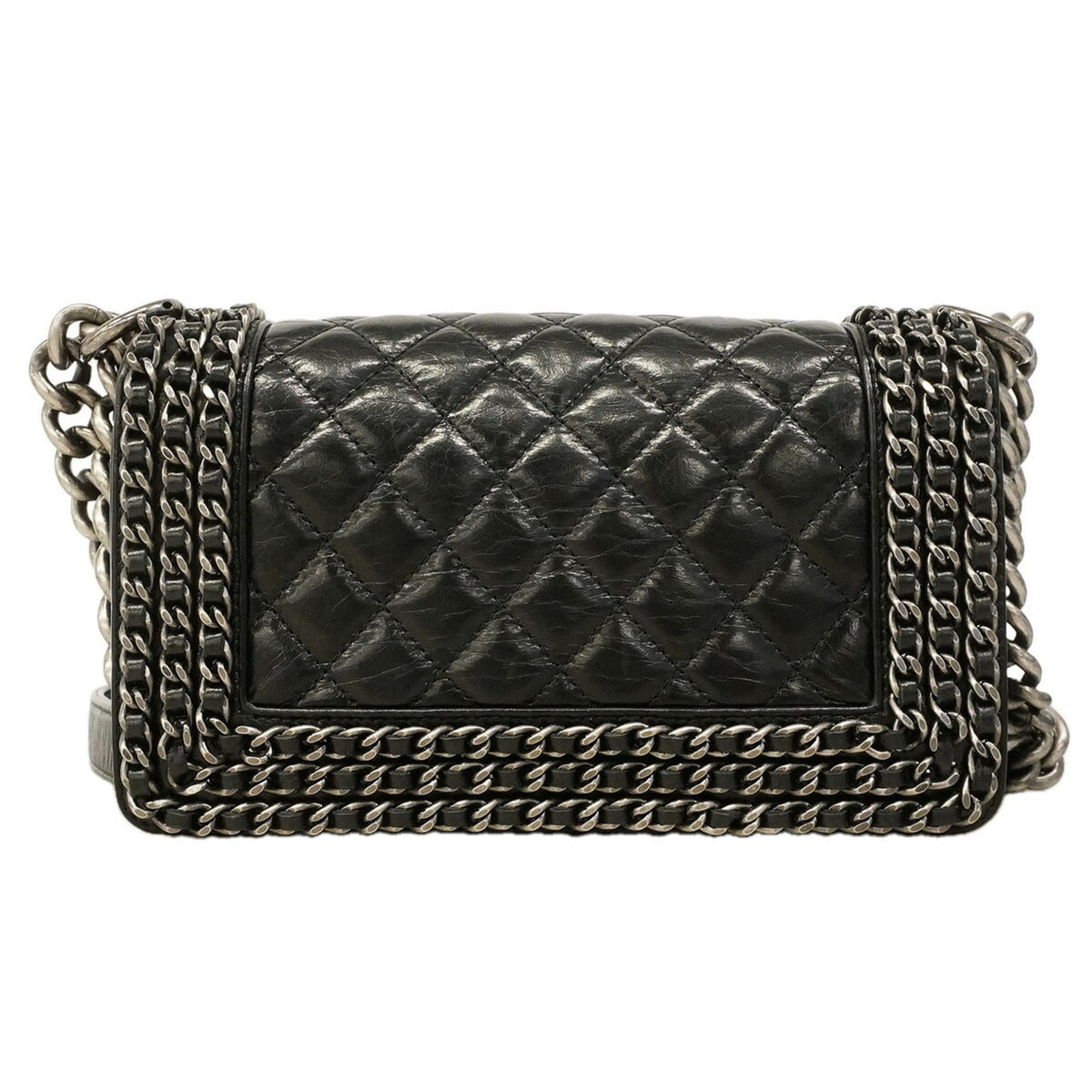Chanel Black Leather Shoulder Bag (Pre-Owned)