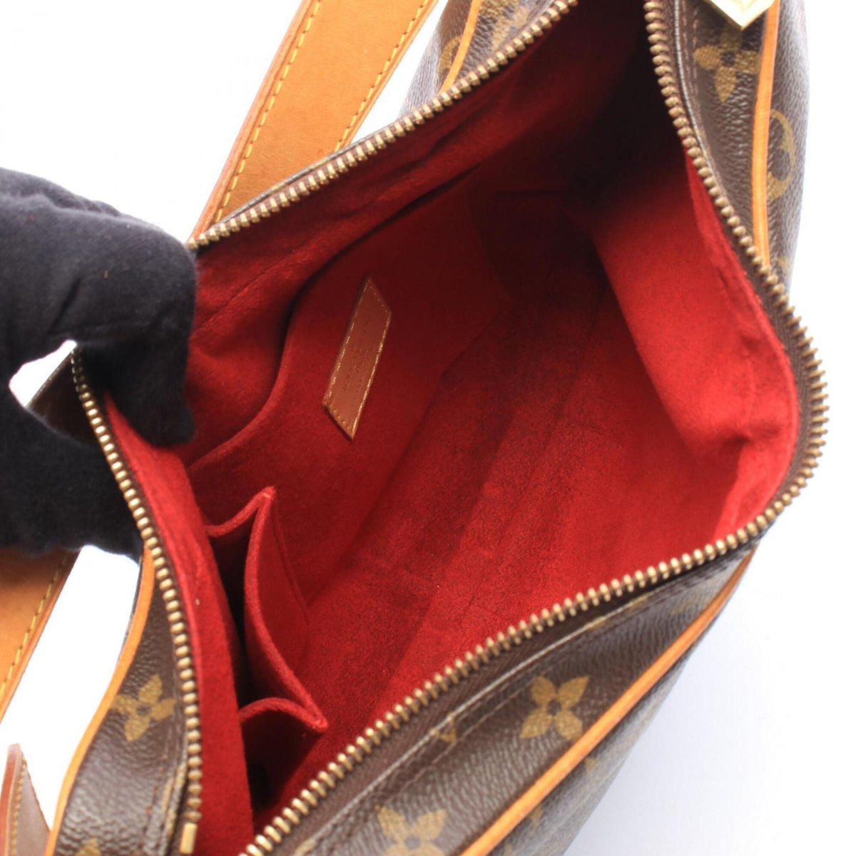 Louis Vuitton Brown Pvc Coated Canvas Leather Handbag Pochette Shoulder Bag (Pre-Owned)