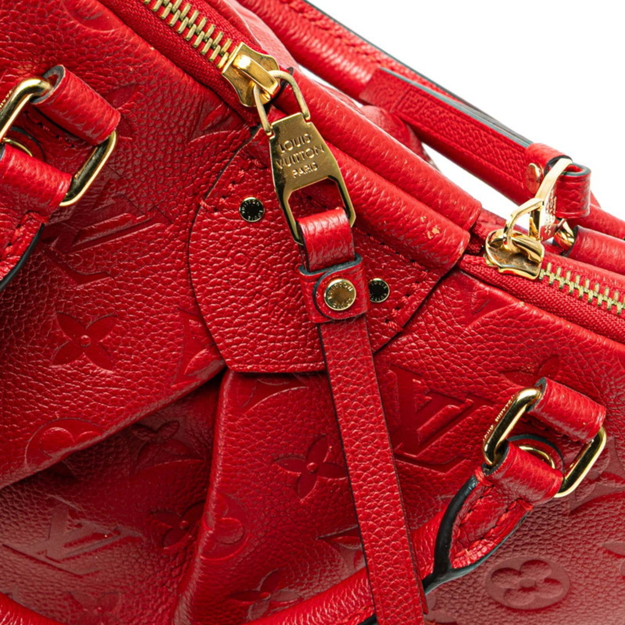 Louis Vuitton Cerise Red Color Leather Handbag Shoulder Bag (Pre-Owned)