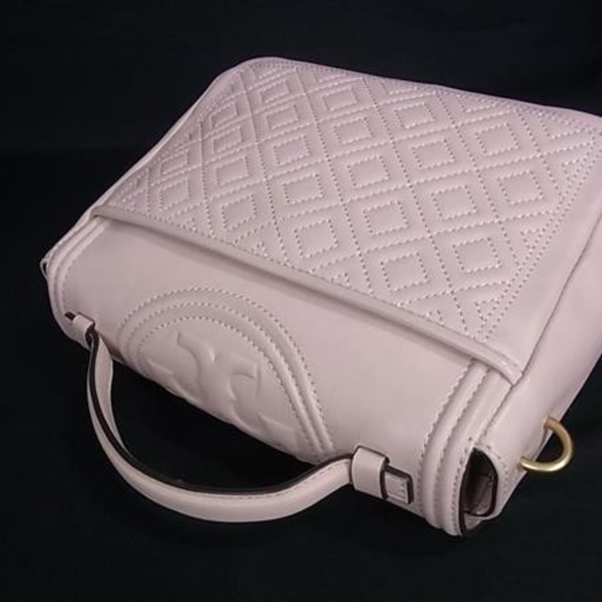 Tory Burch Pink Leather Handbag Shoulder Bag (Pre-Owned)