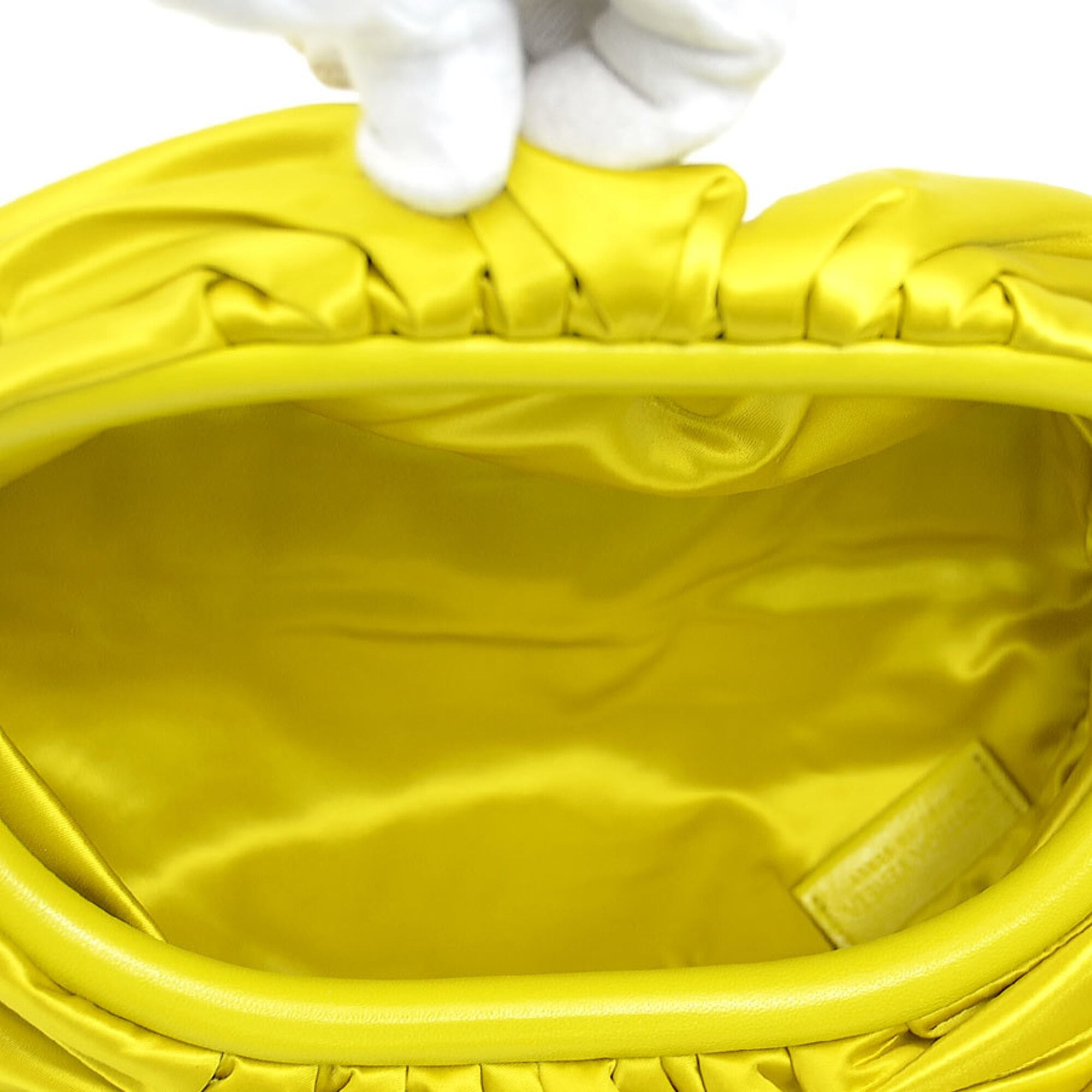 Bottega Veneta Yellow Satin Sling Bag (Pre-Owned)