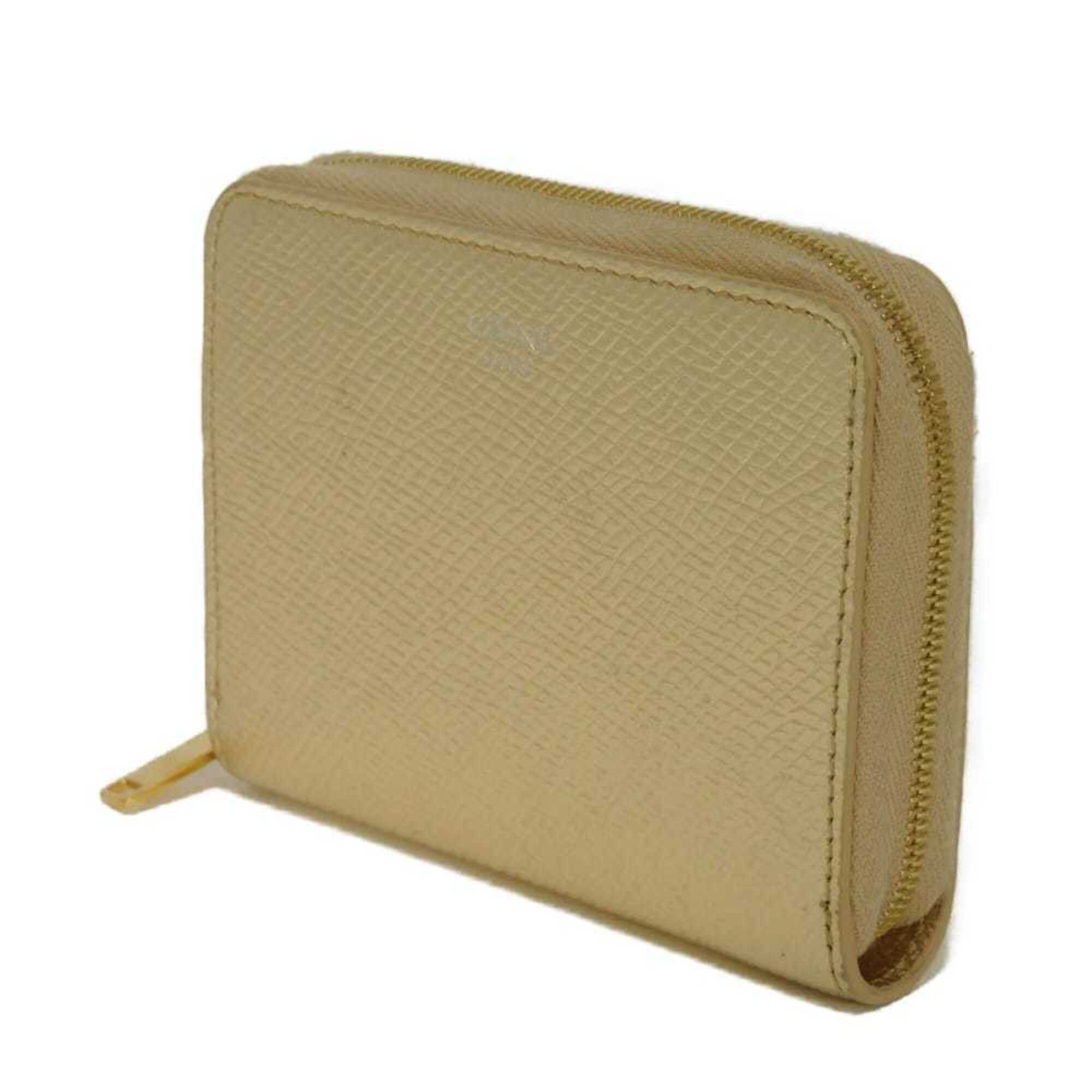 Celine Gold Metallic Gold Leather Coin Purse/Coin Case (Pre-Owned)
