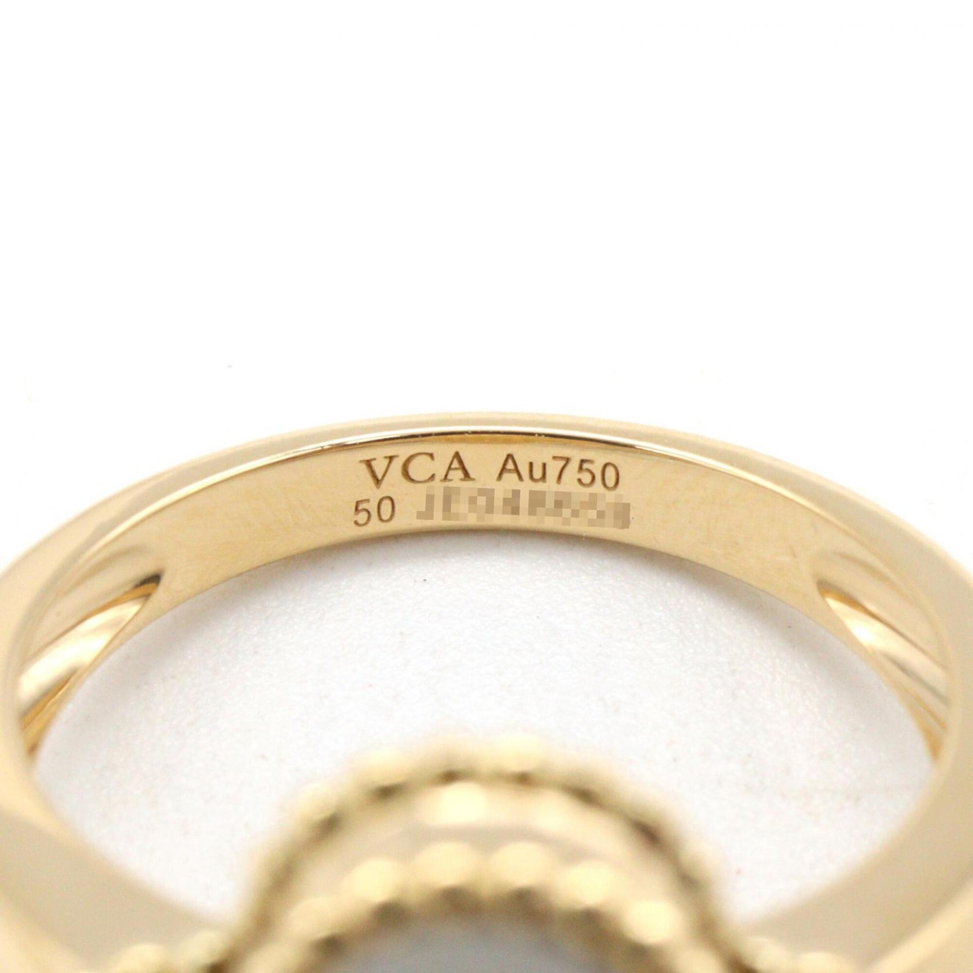Van Cleef & Arpels Clear White Yellow Gold Yellow Gold (18K) Band Ring (Pre-Owned)