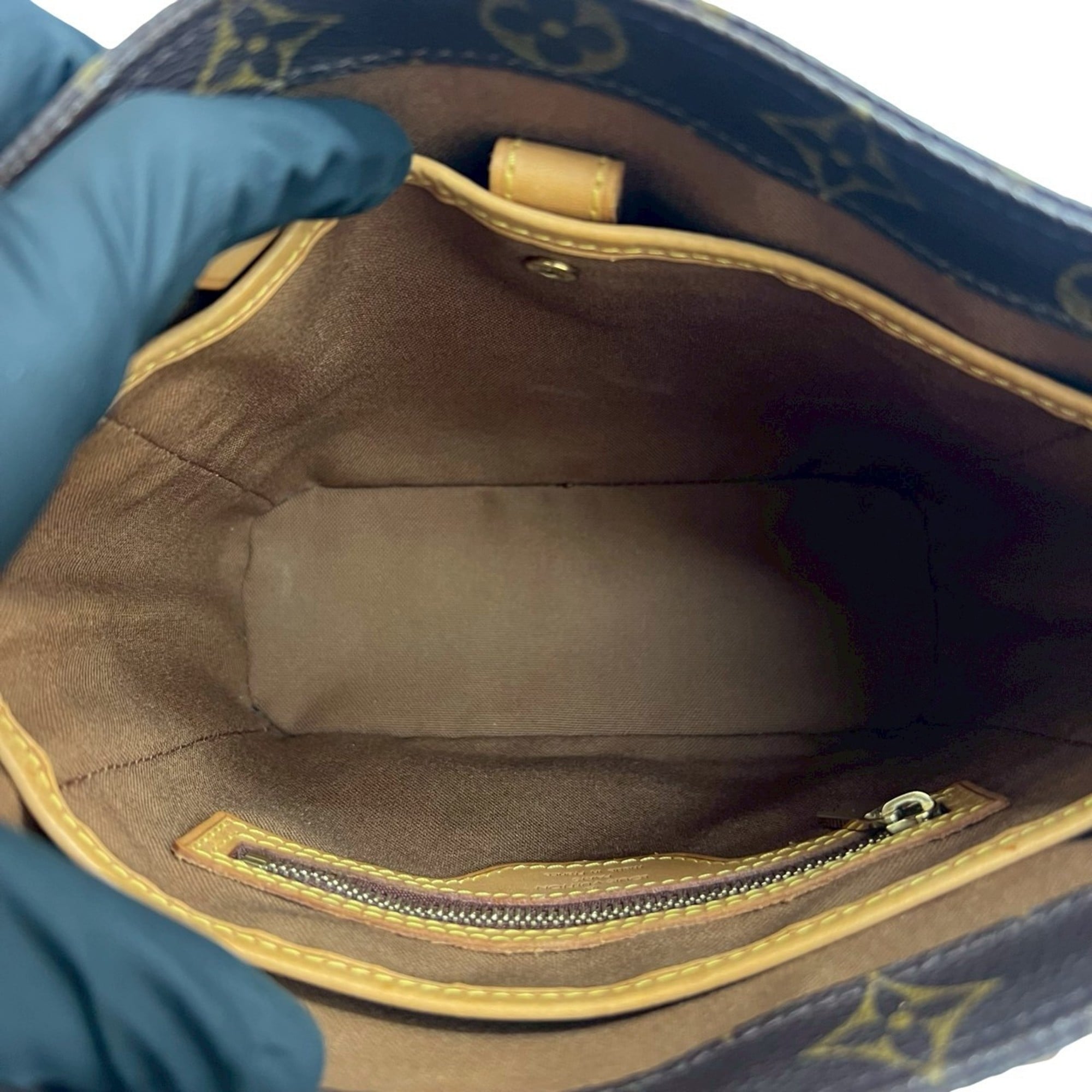 Louis Vuitton Brown Leather Pvc Handbag Tote Bag (Pre-Owned)