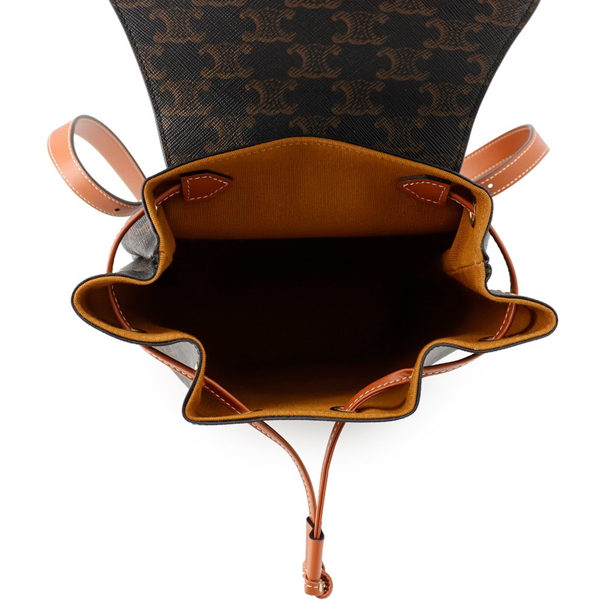 Celine Brown Pvc Leather Backpack Handbag (Pre-Owned)