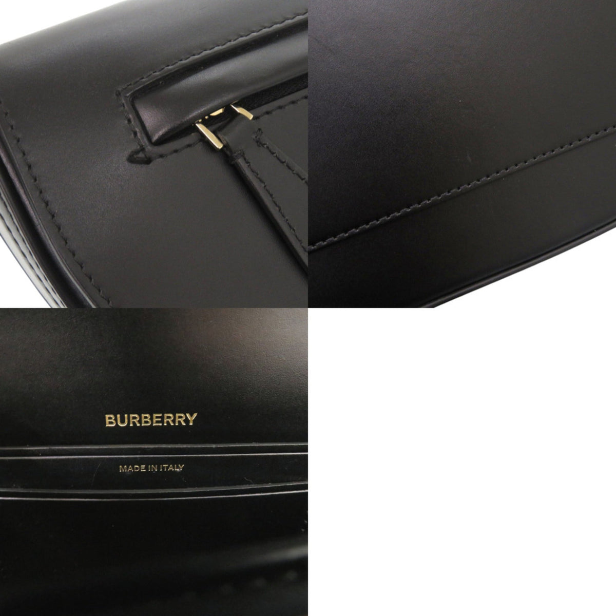 Burberry Black Leather Shoulder Bag (Pre-Owned)