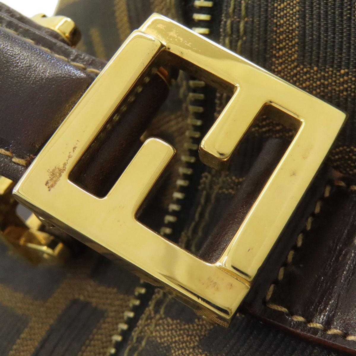 Fendi Brown Zucca Handbag (Pre-Owned)