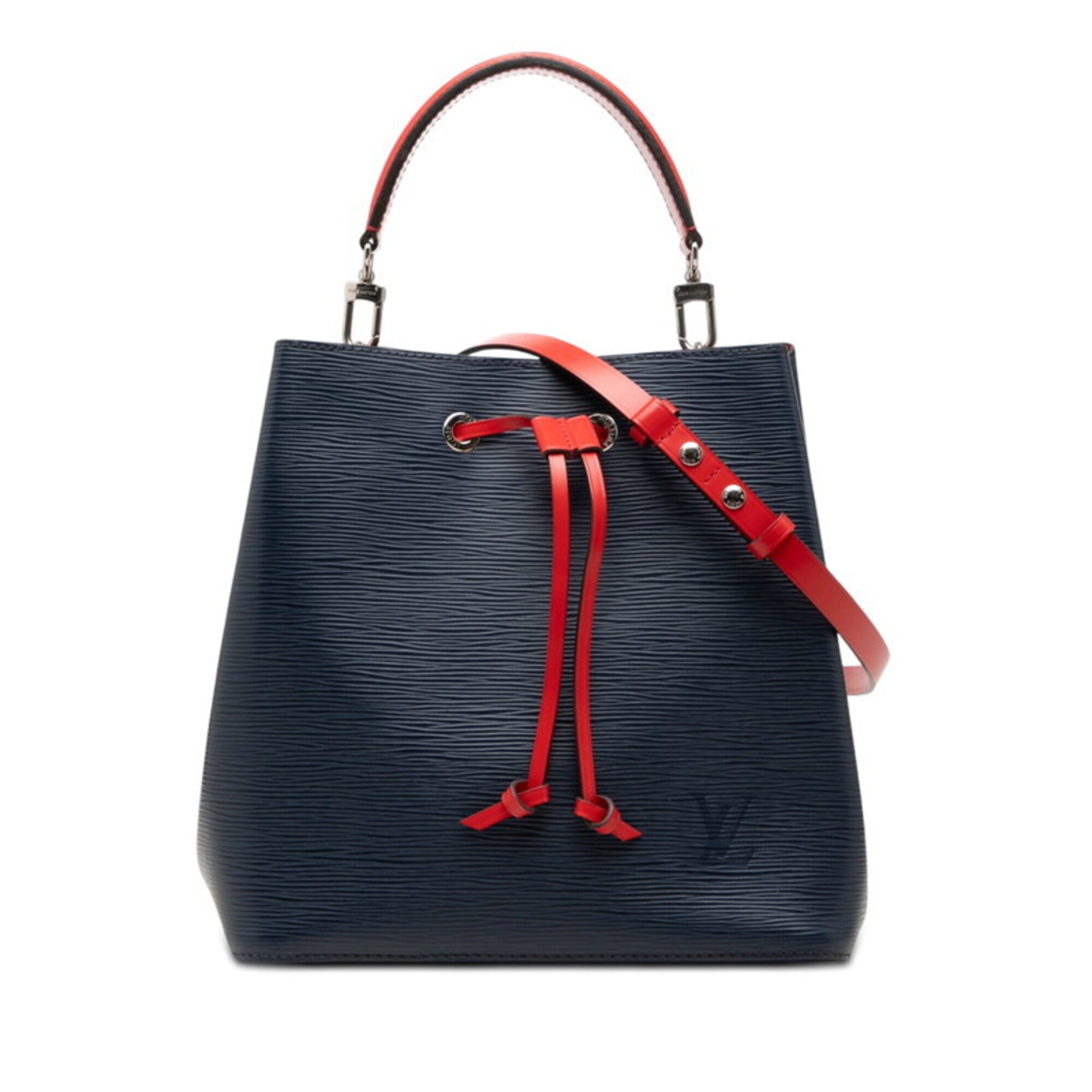 Louis Vuitton Epi Navy Red Color Leather Handbag Shoulder Bag (Pre-Owned)