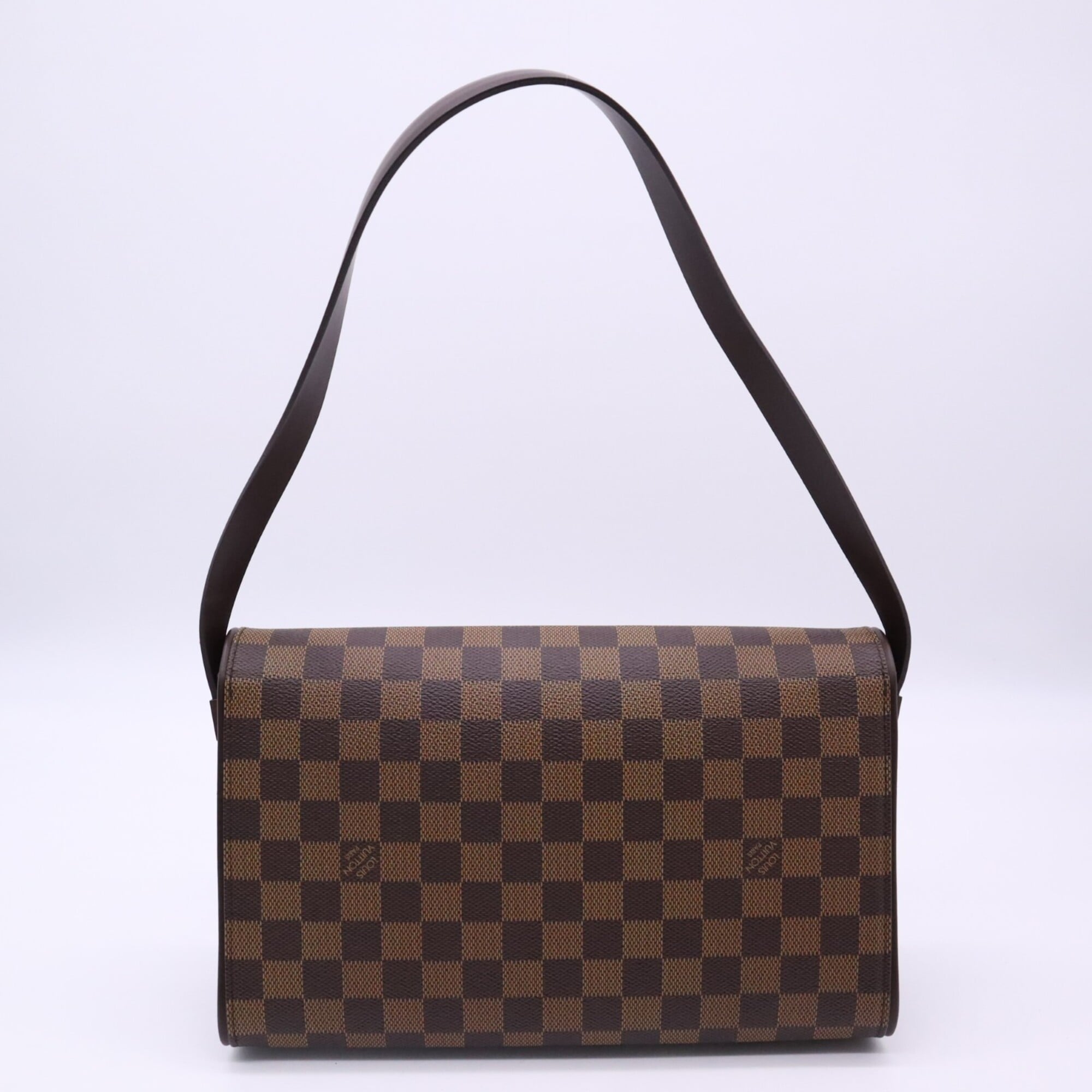 Louis Vuitton Damier Beige Brown Coated Canvas Leather Shoulder Bag (Pre-Owned)