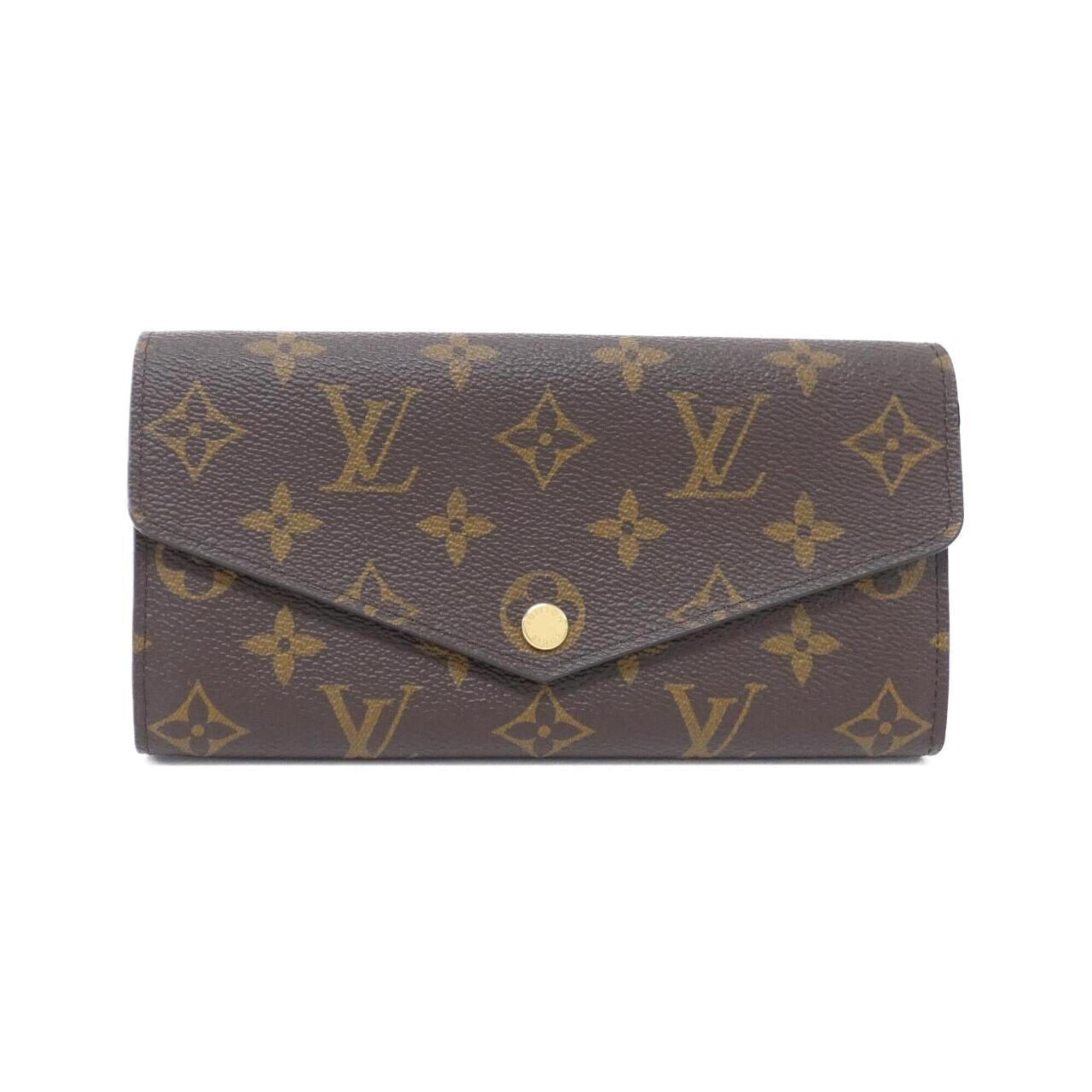 Louis Vuitton Marron Coated Canvas Long Wallet (Bi-Fold) (Pre-Owned)