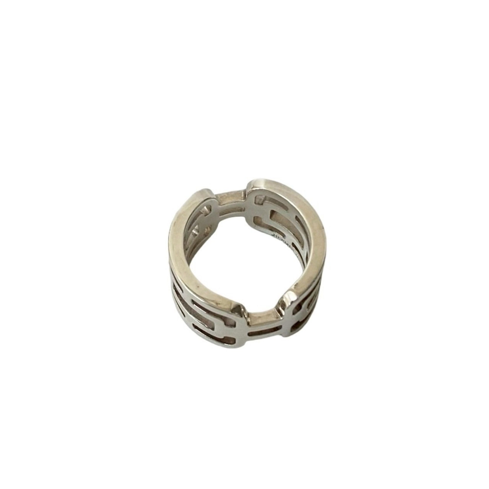 Hermes Silver Silver 925 Band Ring (Pre-Owned)