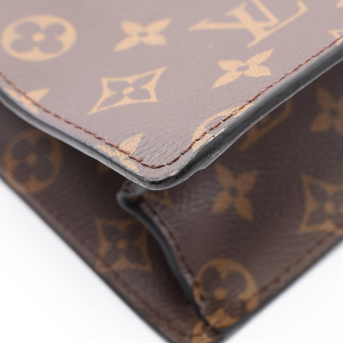 Louis Vuitton Black Brown Multi-Color Coated Canvas Leather Handbag Tote Bag (Pre-Owned)