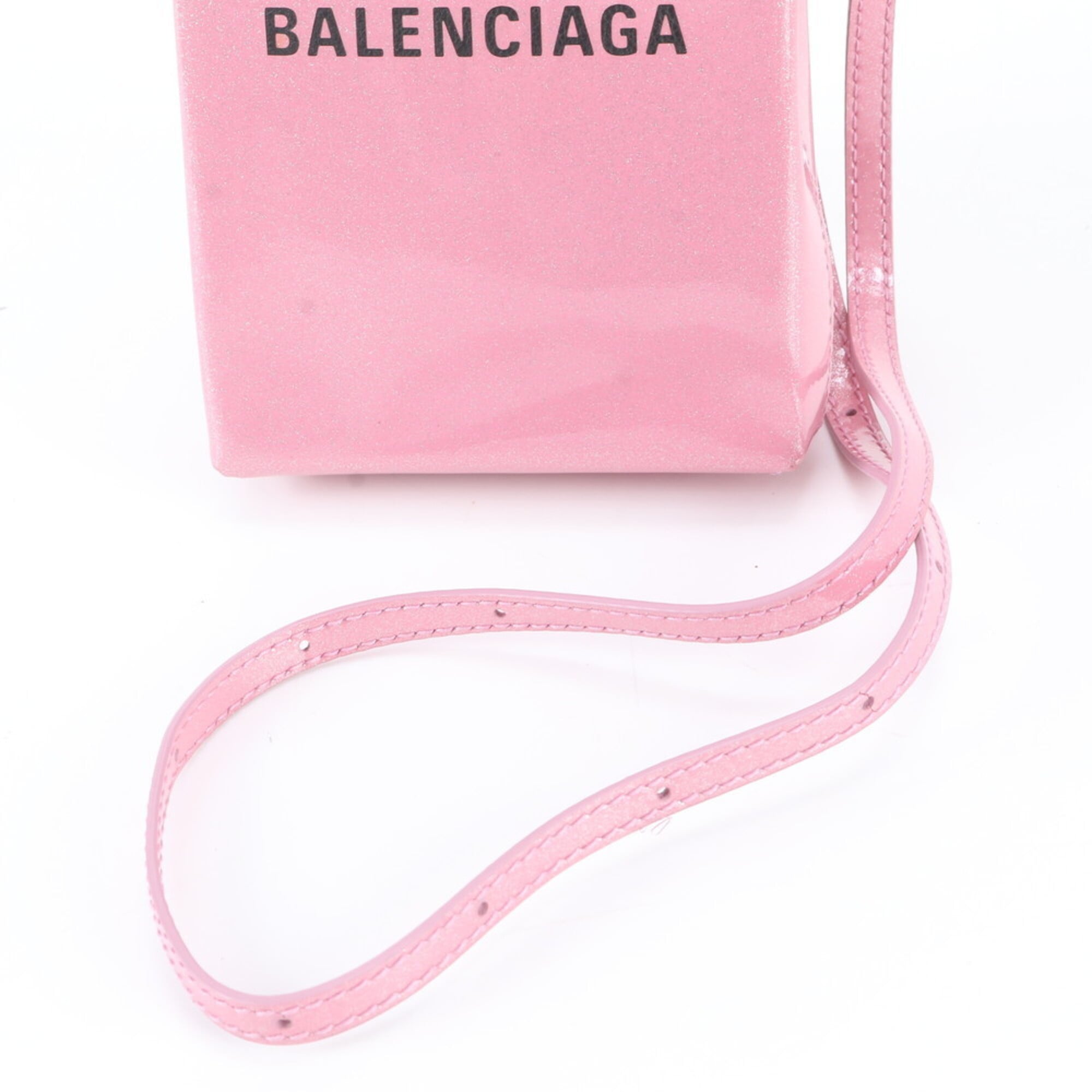 Balenciaga Pink Leather Crossbody Bag Shoulder Bag (Pre-Owned)