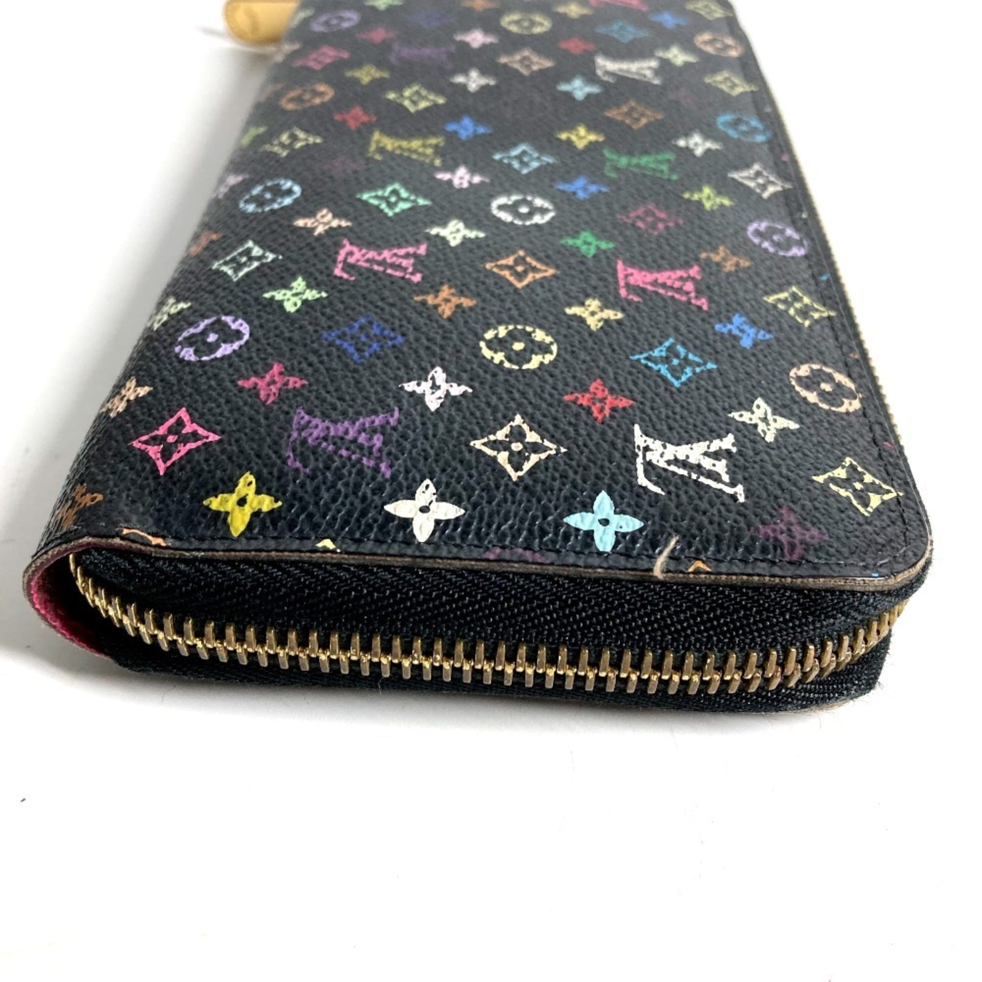 Louis Vuitton Monogram Multicolore Black Noir Monogram Multicolore Long Wallet (Bi-Fold) (Pre-Owned)