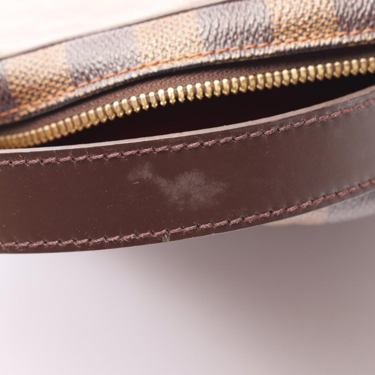 Louis Vuitton Brown Ebene Coated Canvas Leather Damier Canvas Handbag Shoulder Bag (Pre-Owned)