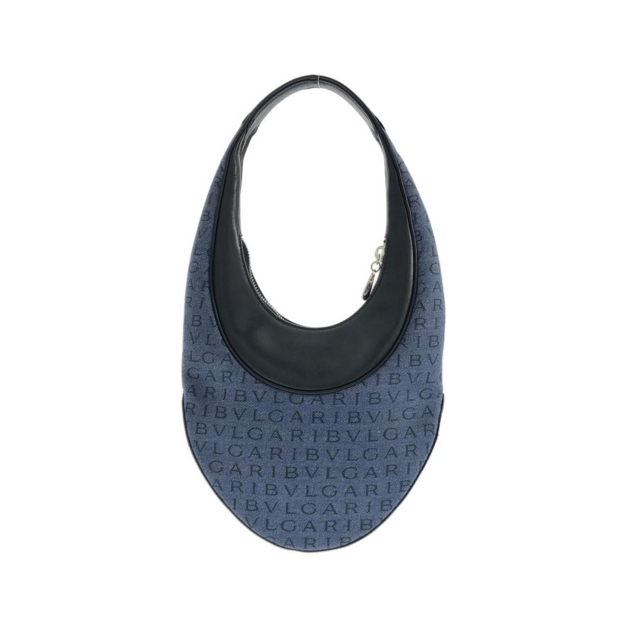 Bvlgari Blue Denim Leather Shoulder Bag (Pre-Owned)
