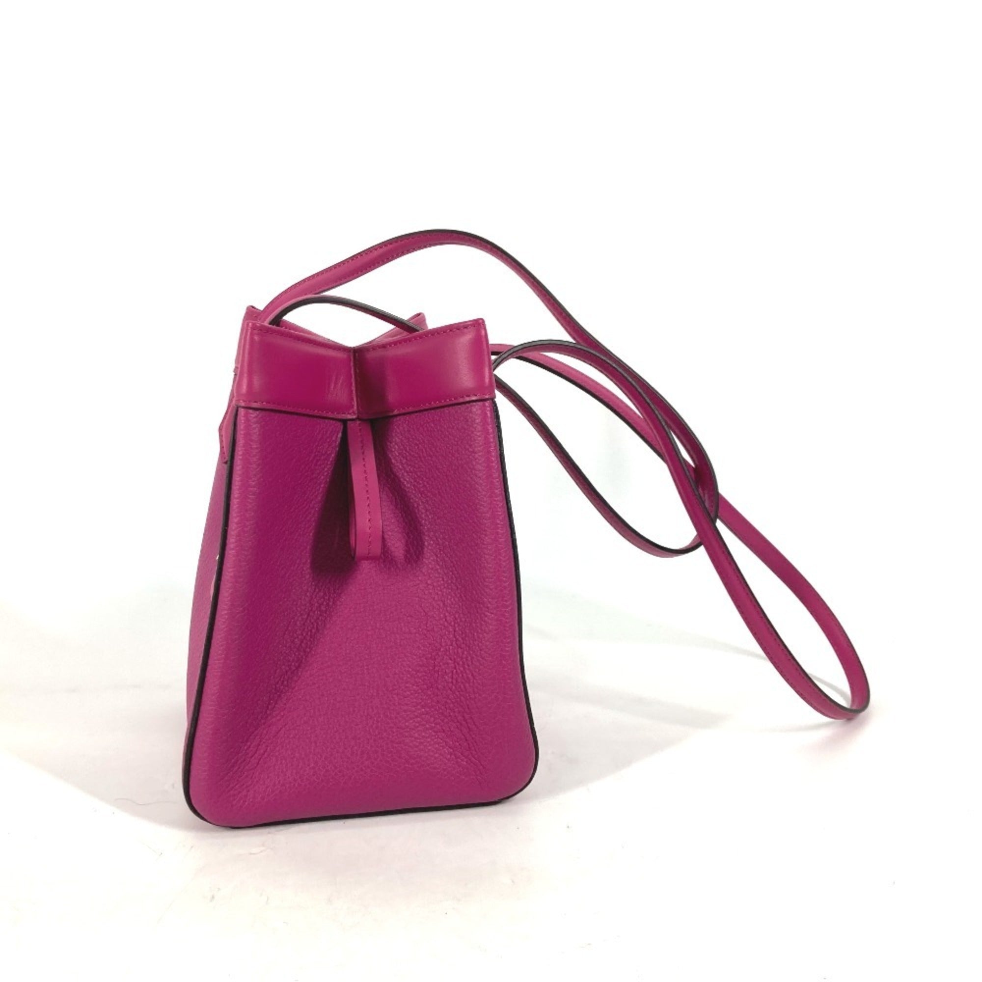 Fendi Purple Leather Shoulder Bag (Pre-Owned)