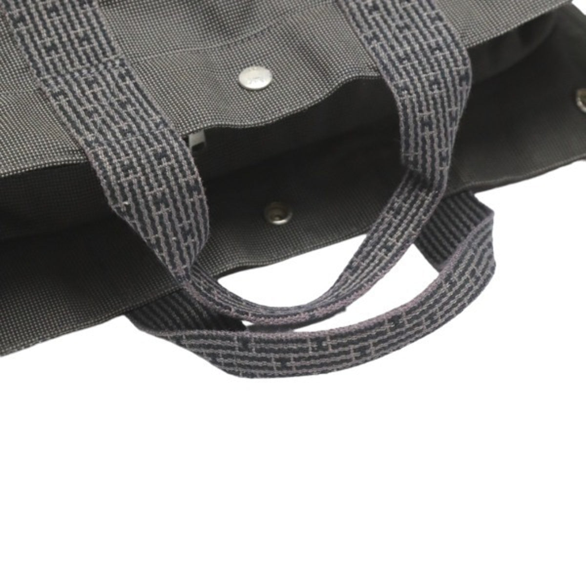 Hermes Gray Canvas Tote Bag (Pre-Owned)