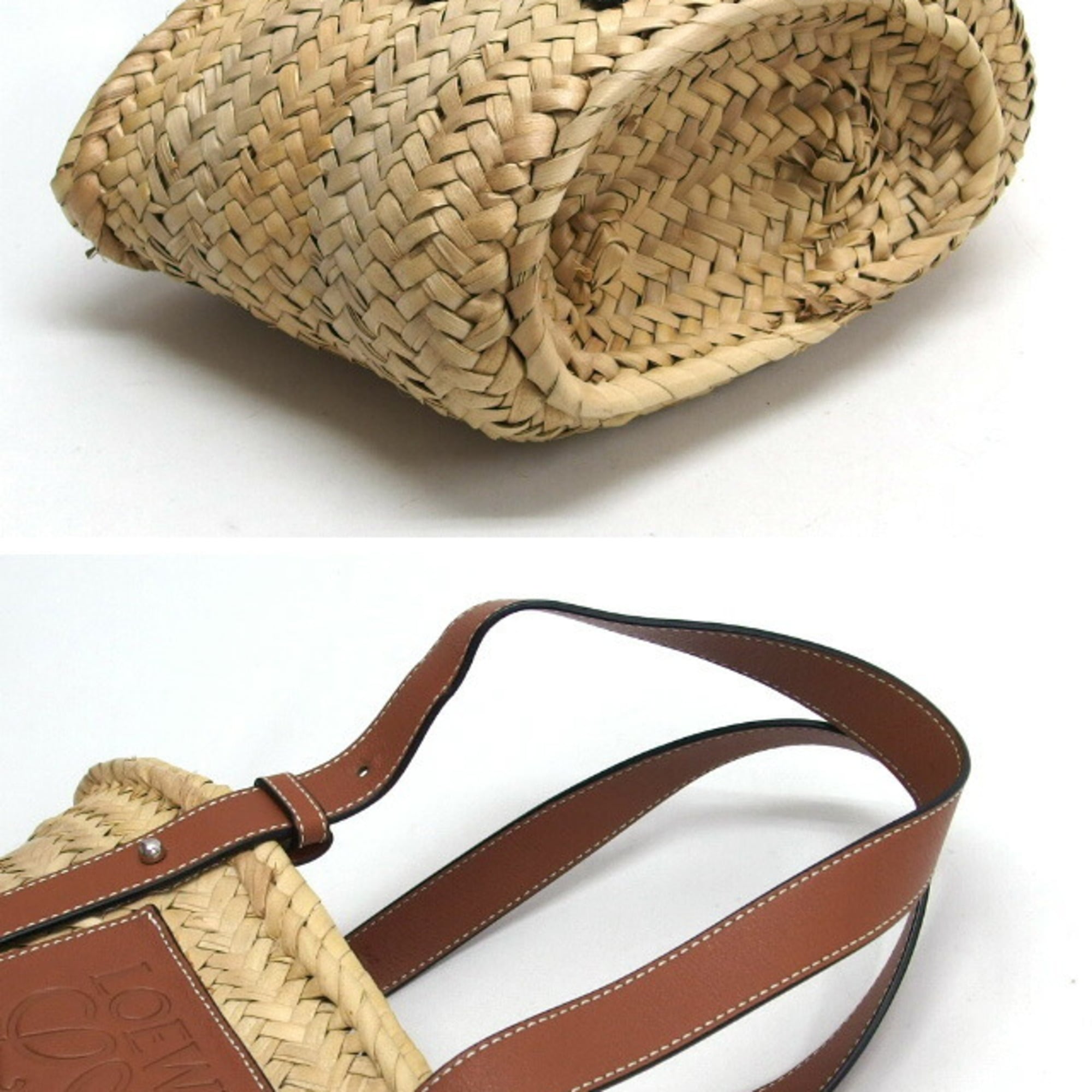 Loewe Brown Raffia Leather Baguette Bag (Pre-Owned)