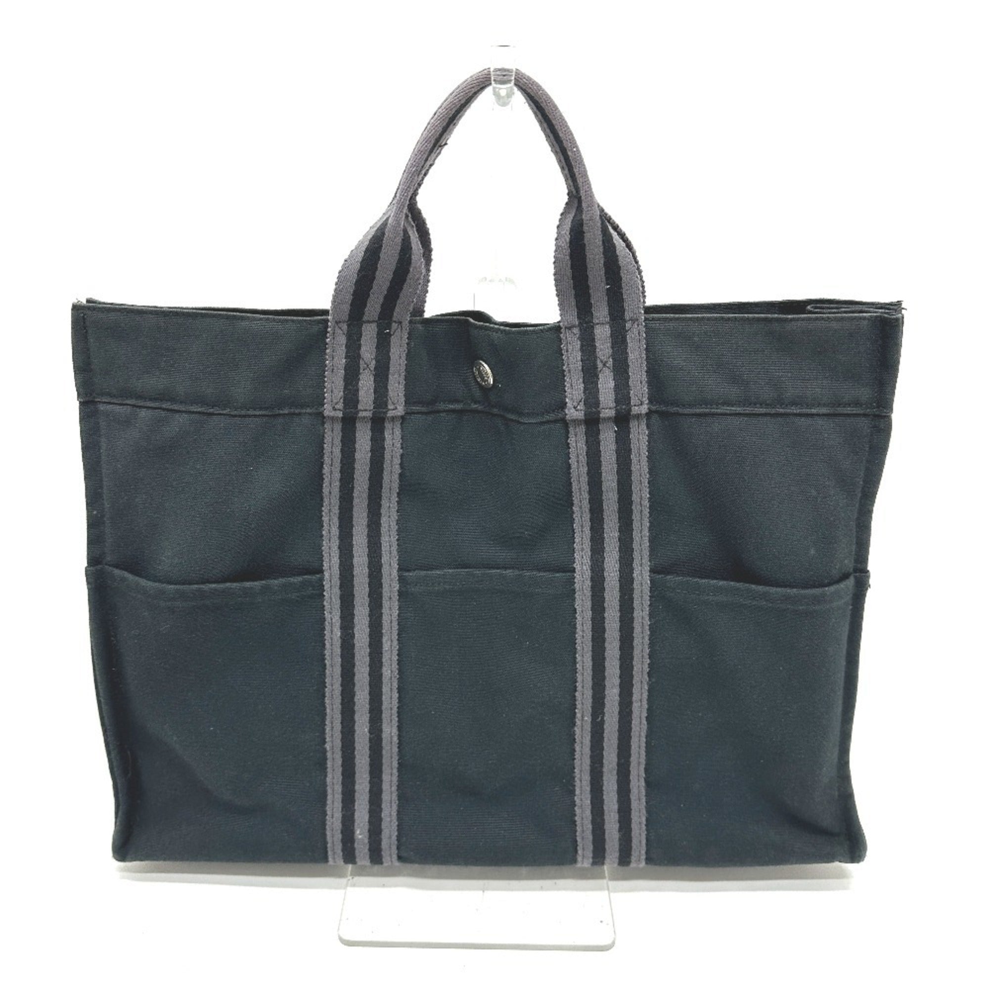 Hermes Black Canvas Tote Bag (Pre-Owned)