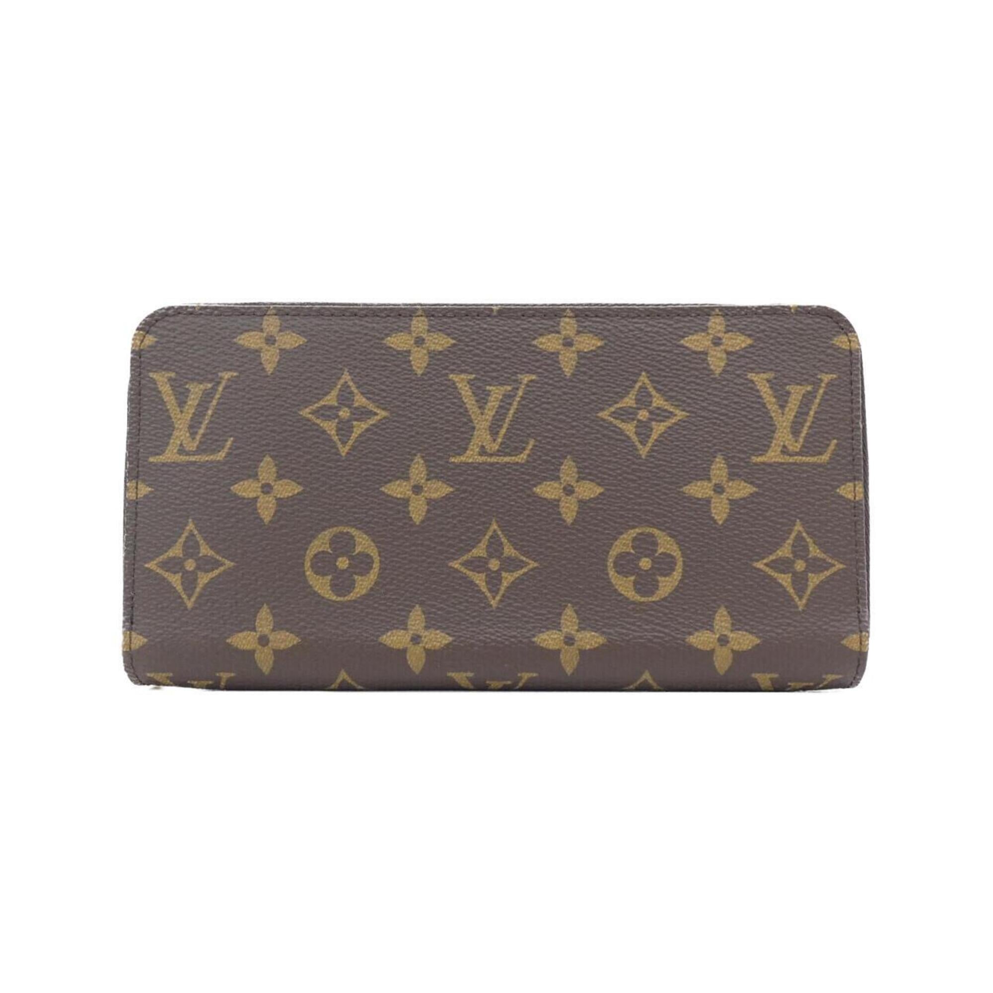 Louis Vuitton Marron Coated Canvas Long Wallet (Bi-Fold) (Pre-Owned)