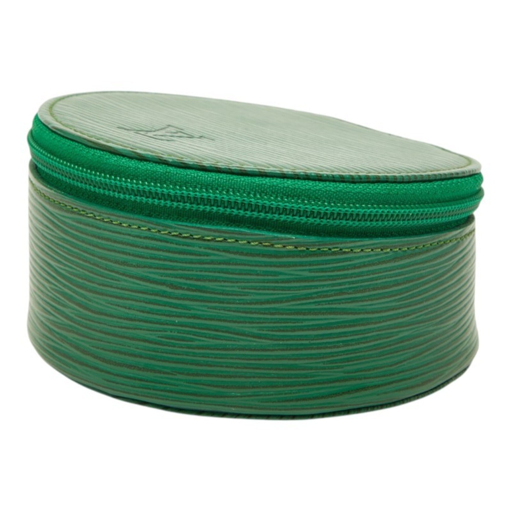 Louis Vuitton Borneo Green Leather Pouch (Pre-Owned)