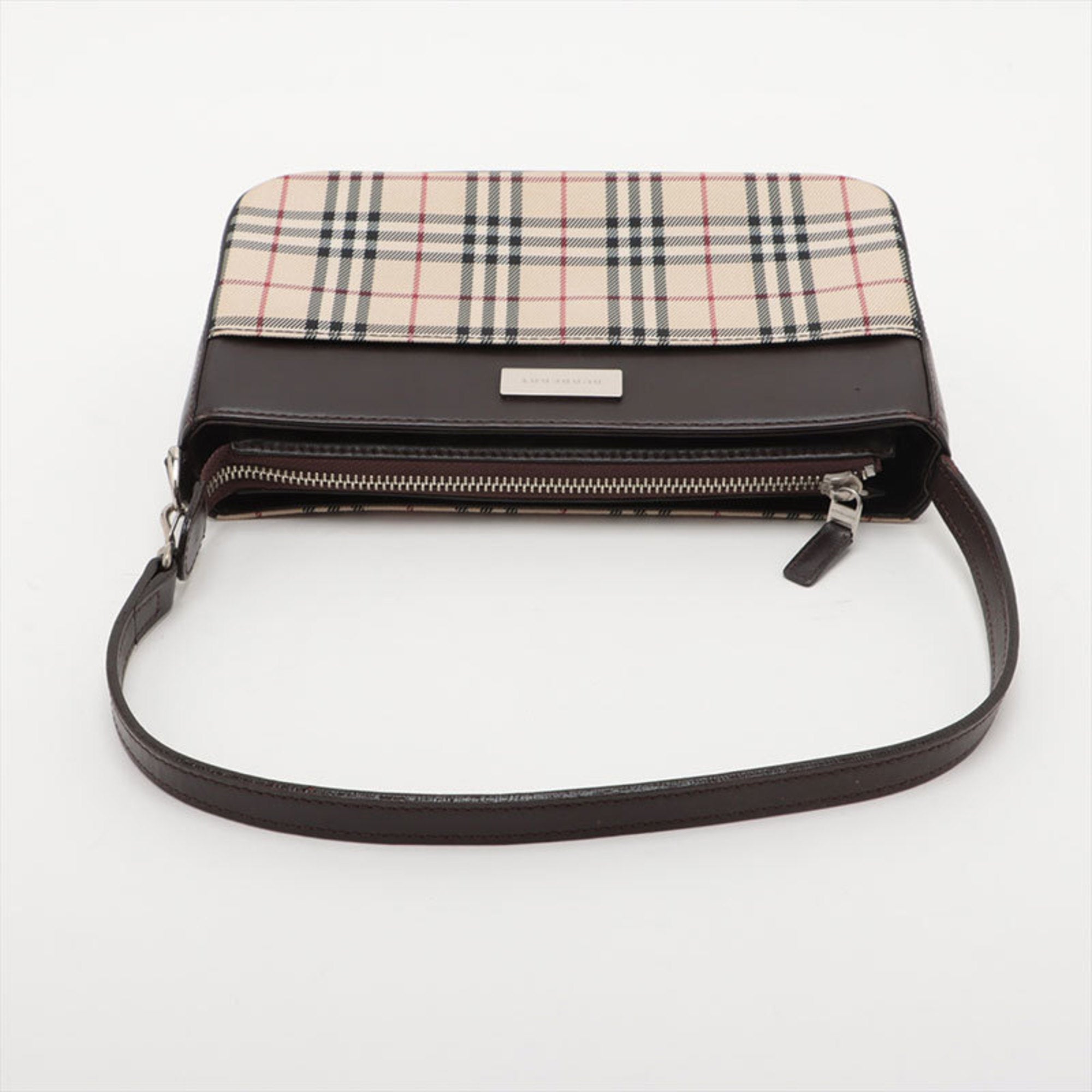 Burberry Brown Canvas Shoulder Bag (Pre-Owned)