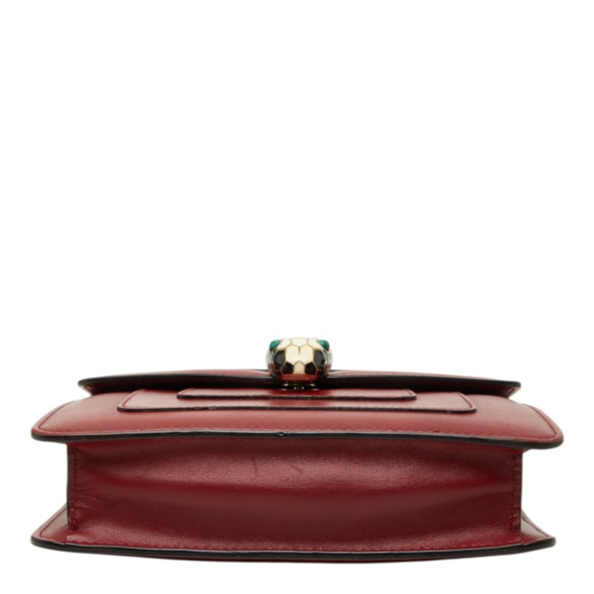 Bvlgari Red Color Wine Leather Shoulder Bag (Pre-Owned)
