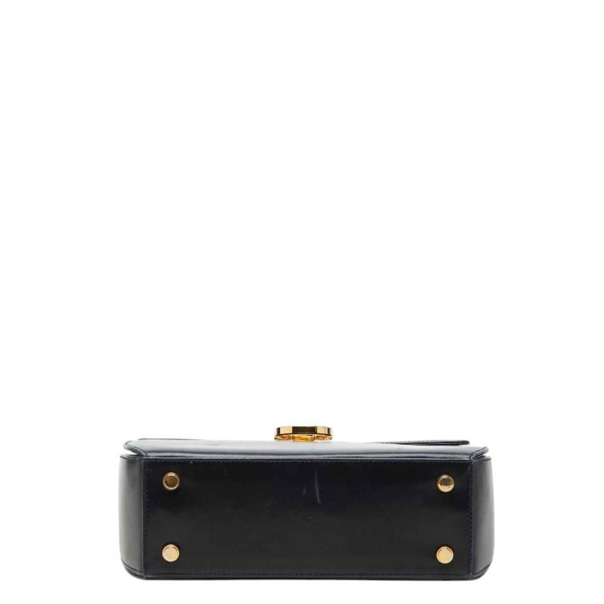 Salvatore Ferragamo Navy Leather Handbag Shoulder Bag (Pre-Owned)