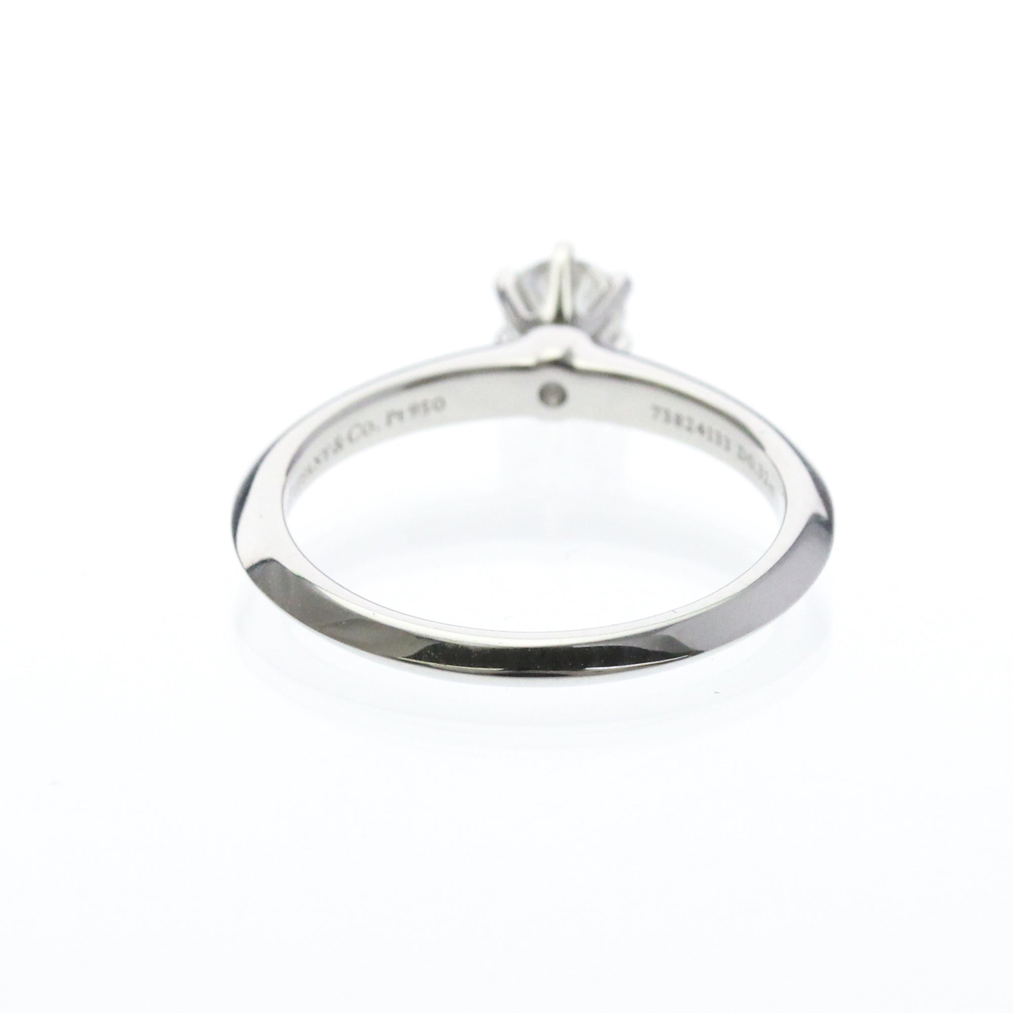 Tiffany & Co. Tiffany Setting Solitaire Ring Platinum With Diamond Silver Platinum Ring Jewelry (Pre-Owned)
