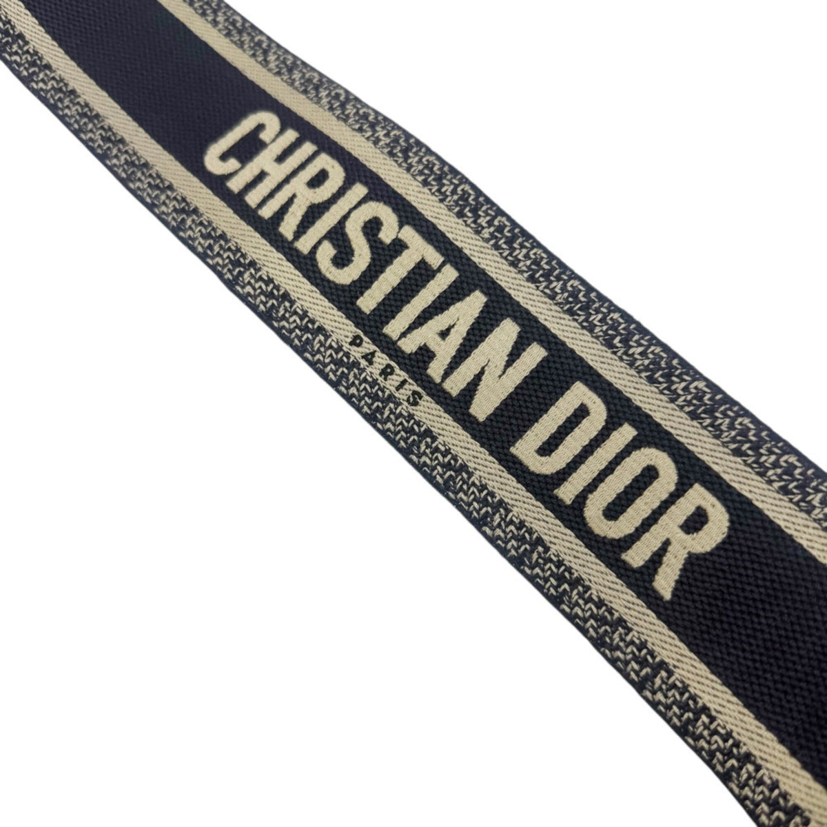 Christian Dior Navy Canvas Leather Handbag Saddle Bag (Pre-Owned)
