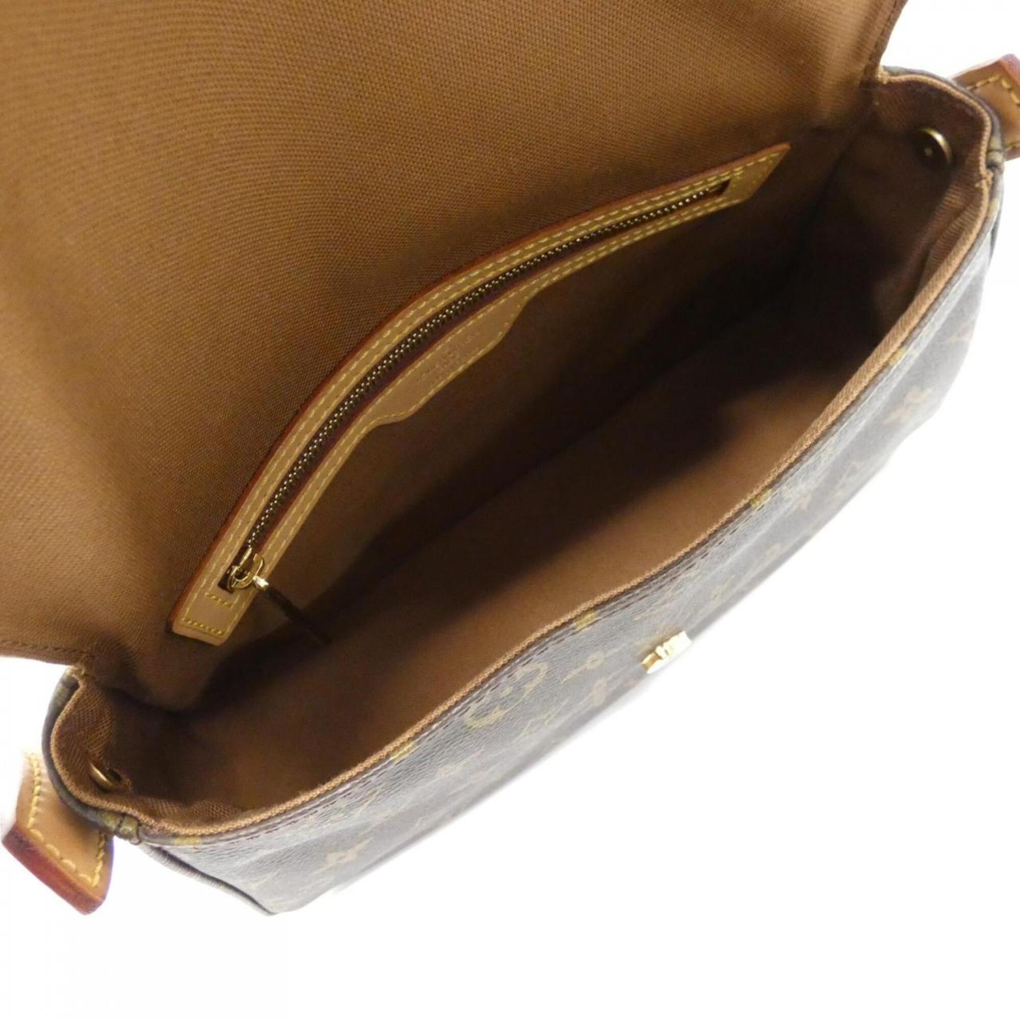 Louis Vuitton Monogram Marron Coated Canvas Shoulder Bag (Pre-Owned)