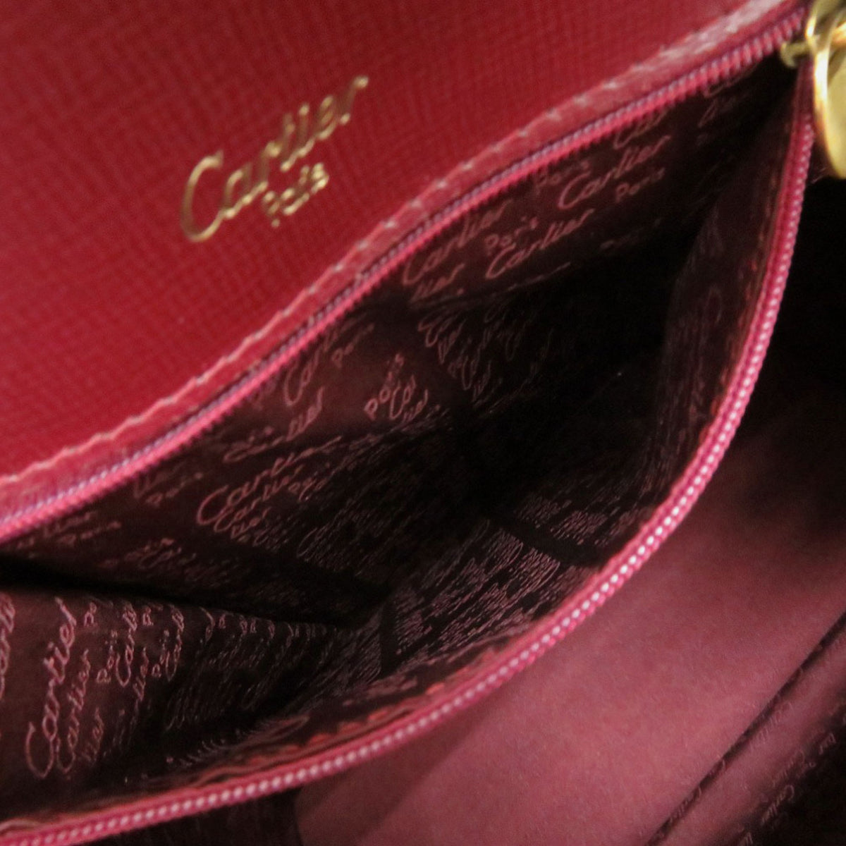 Cartier Bordeaux Leather Backpack (Pre-Owned)