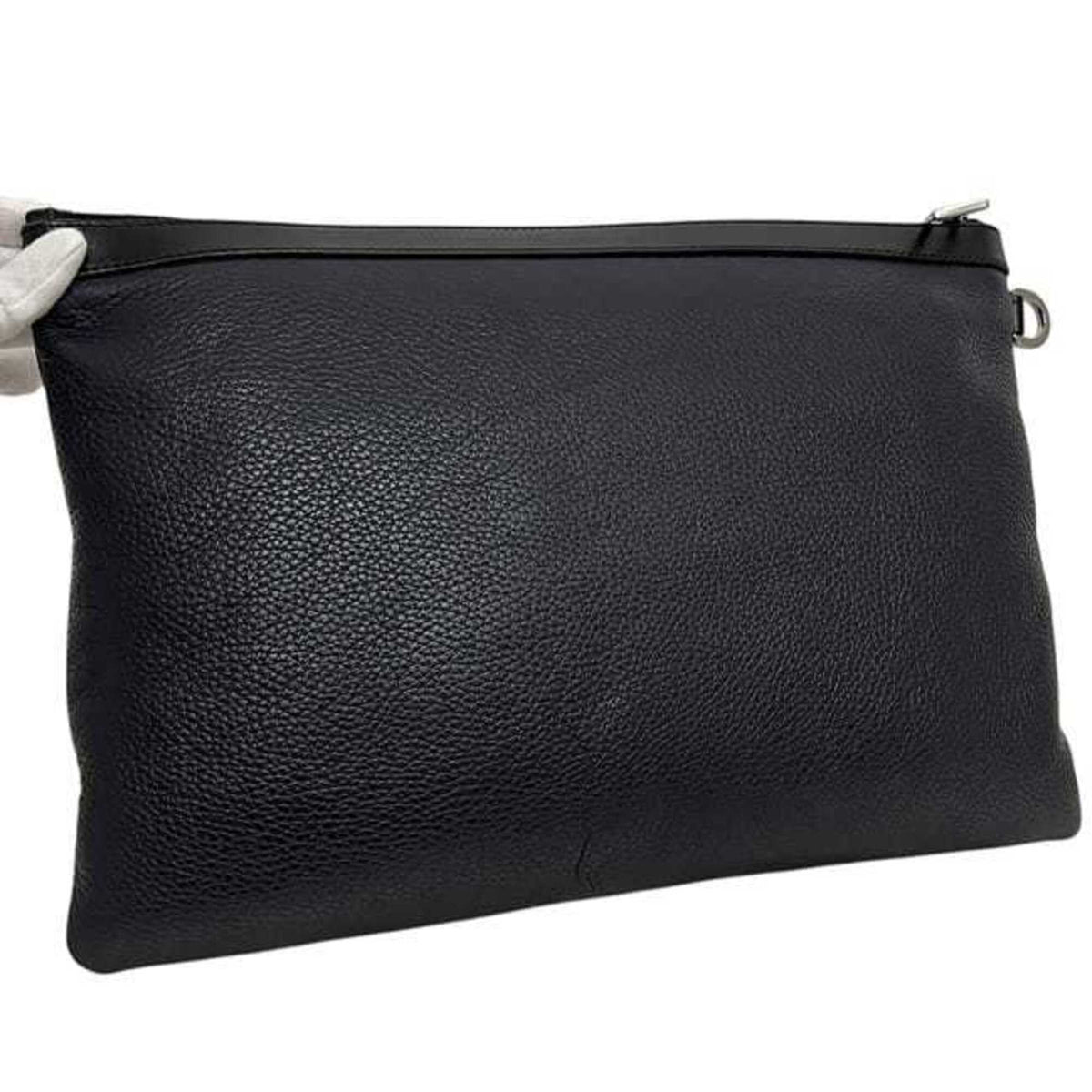 Jimmy Choo Black Leather Clutch Bag (Pre-Owned)