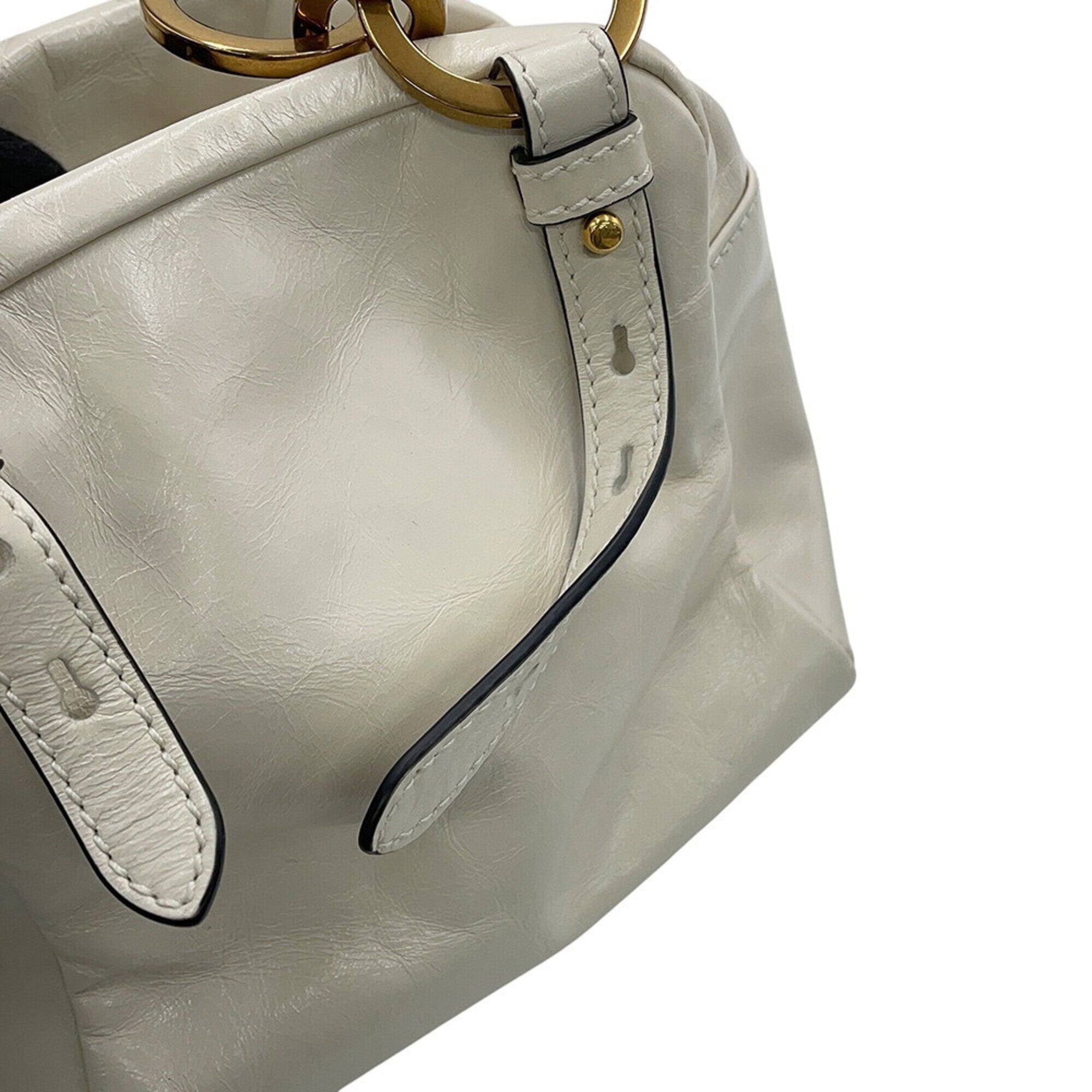 Prada White Leather Handbag (Pre-Owned)