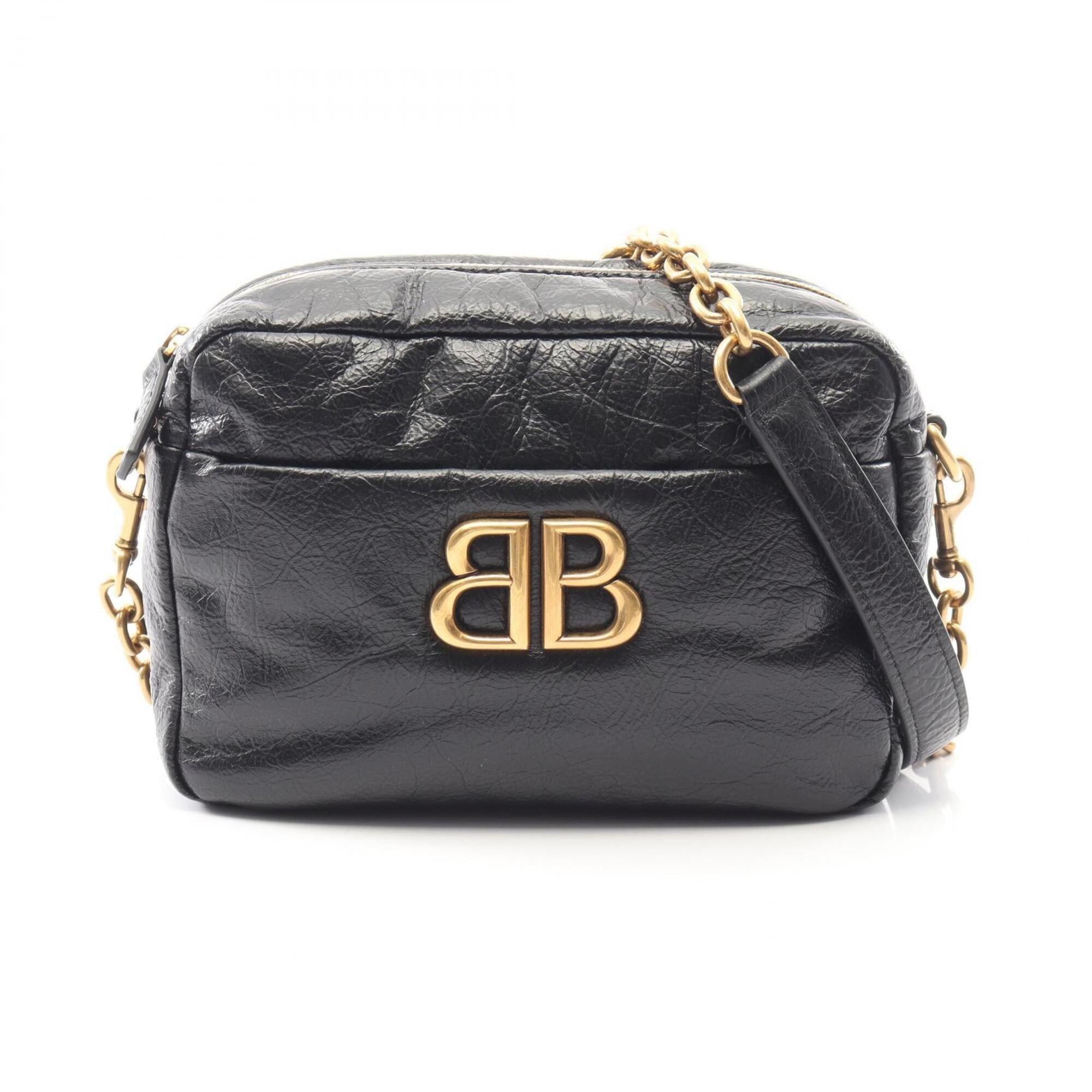 Balenciaga Black Leather Handbag Shoulder Bag (Pre-Owned)