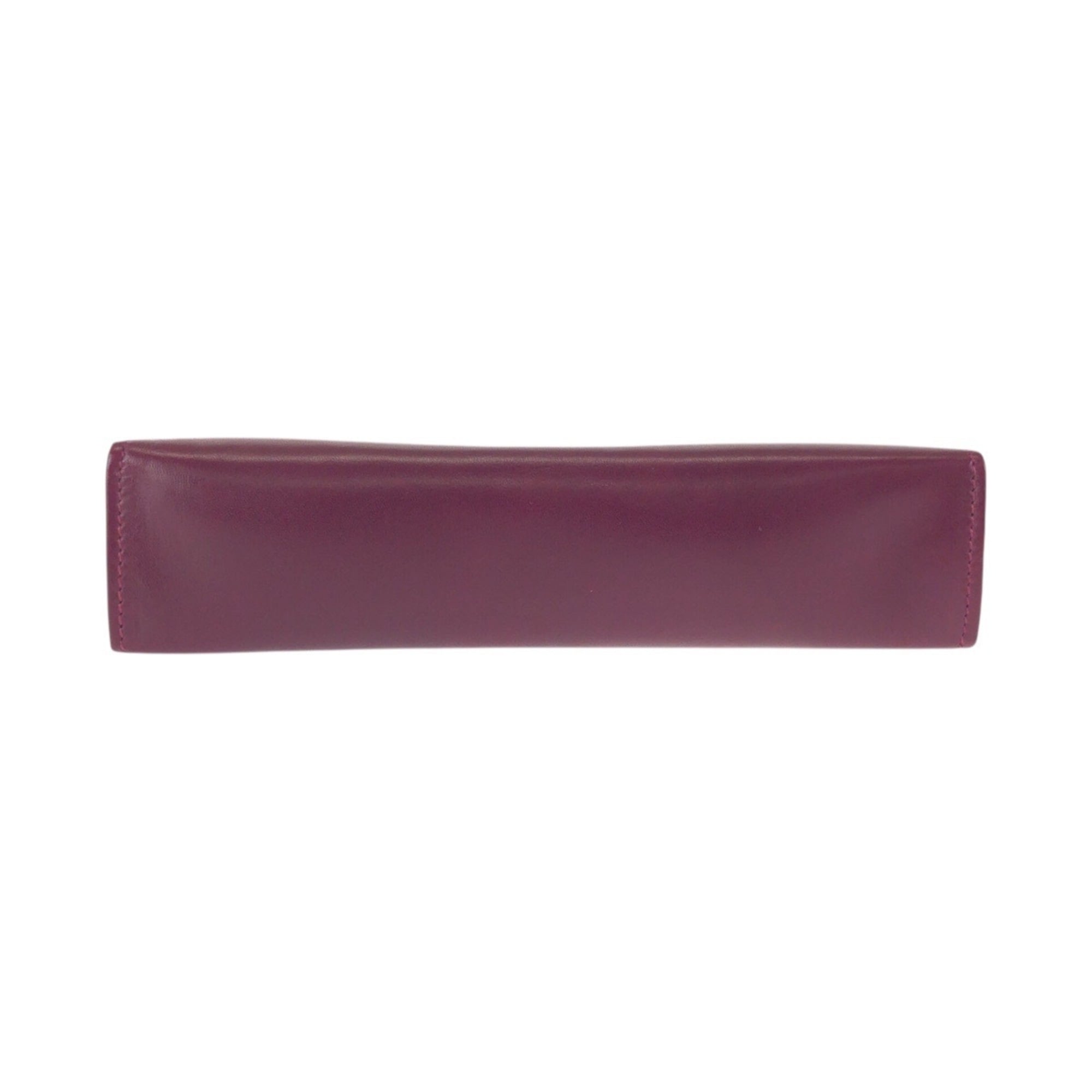 Salvatore Ferragamo Purple Leather Clutch Bag Pouch (Pre-Owned)