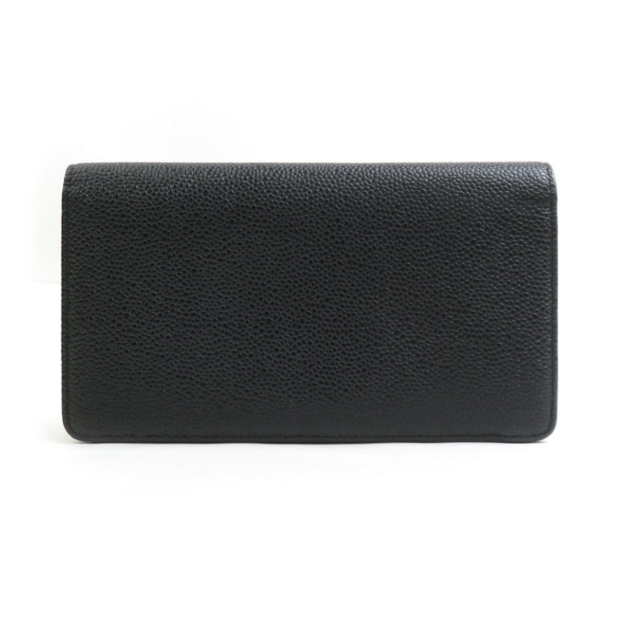 Chanel Black Canvas Leather Long Wallet (Bi-Fold) (Pre-Owned)